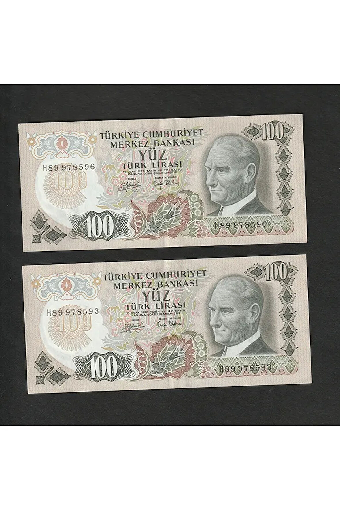 Escoines Koleksiyon 3996367e87cf88724e 6. Emisyon 100 Türk Lırası ça/çil H89 Eski kağıt para
