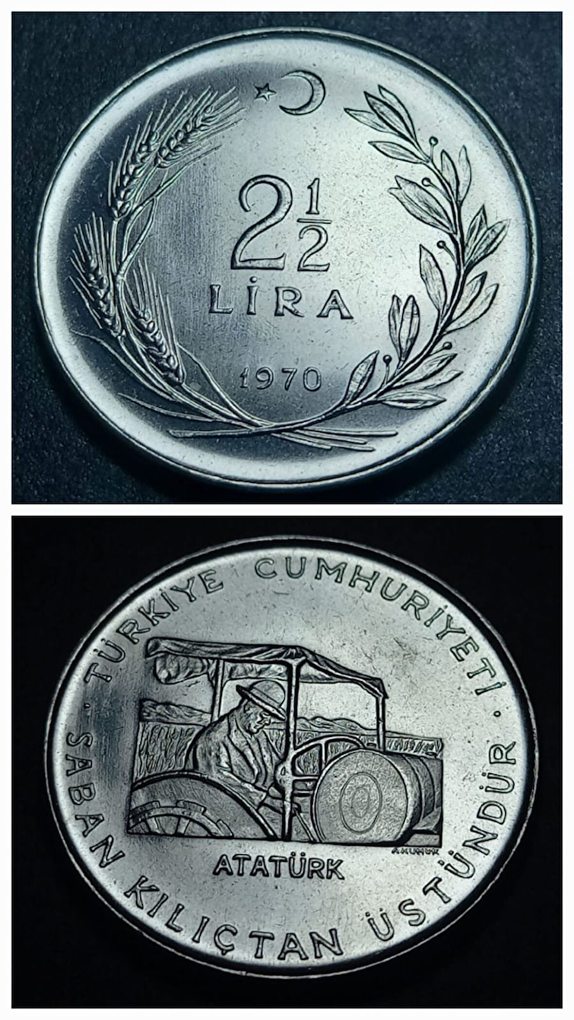 Escoines Koleksiyon 3996367e9e7f0b3051 1970 Hatıra Fao 2½ Lira ÇİL/PROOF eski madeni para