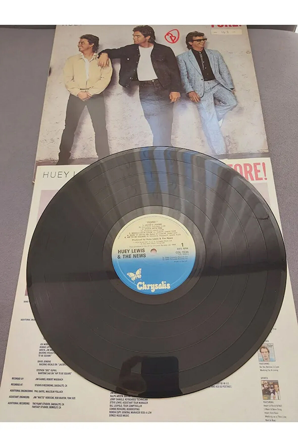 Escoines Koleksiyon 3996367eb1362796de 1986 Huey Lewis The News Vinyl 33lük plak