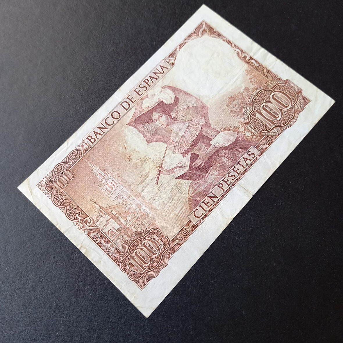Escoines Koleksiyon 3996367f249cfa015d 1965 ispanya 100 pesetas ÇÇT eski yabancı kağıt para