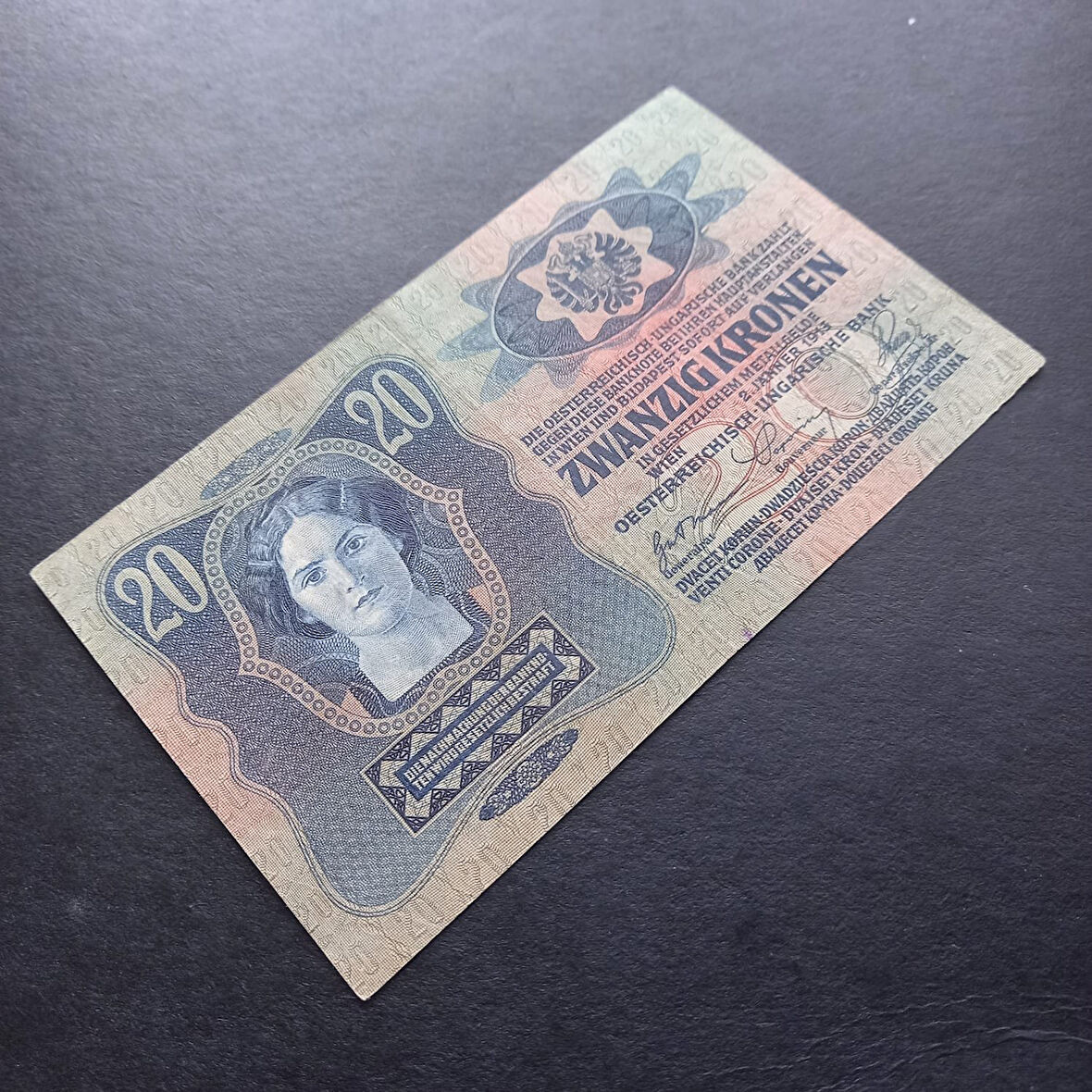 Escoines Koleksiyon 3996367f48abb5b22b 1923 Avusturya 20 Kronen ÇT+/ÇÇT eski yabancı kağıt para