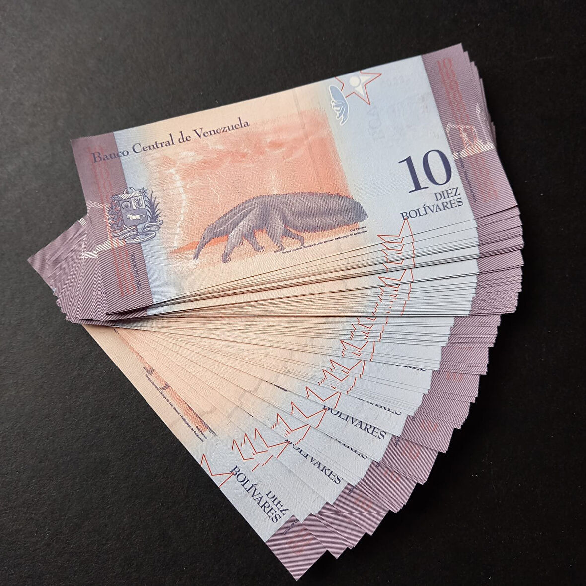 Escoines Koleksiyon 3996367f61c566f2eb 2018 Venezuela 10Bolivar ÇİL 100Adet Yabancı Deste Kağıt Para