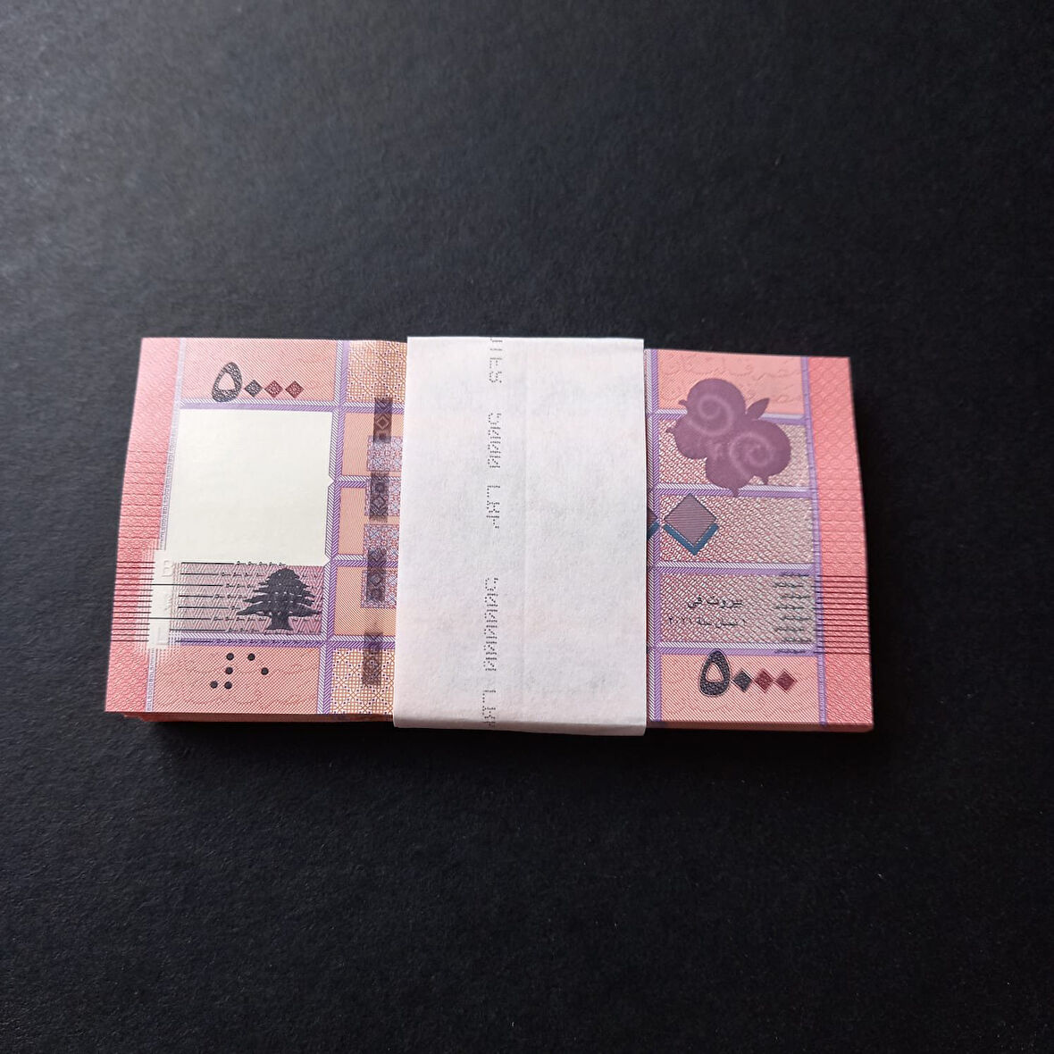 Escoines Koleksiyon 3996367f6349b5cbdb Lübnan Deste 5000 livres ÇİL 100 Adet eski yabancı kağıt para