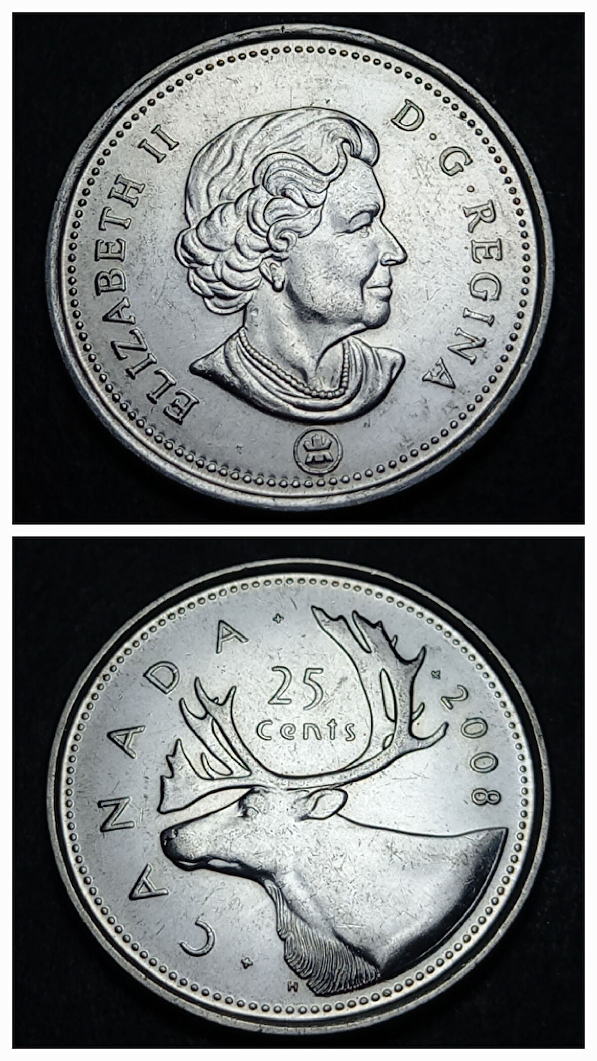 Escoines Koleksiyon 3996367fb95d54eba6 2008 Kanada 25Cent ÇİL Eski Madeni Para