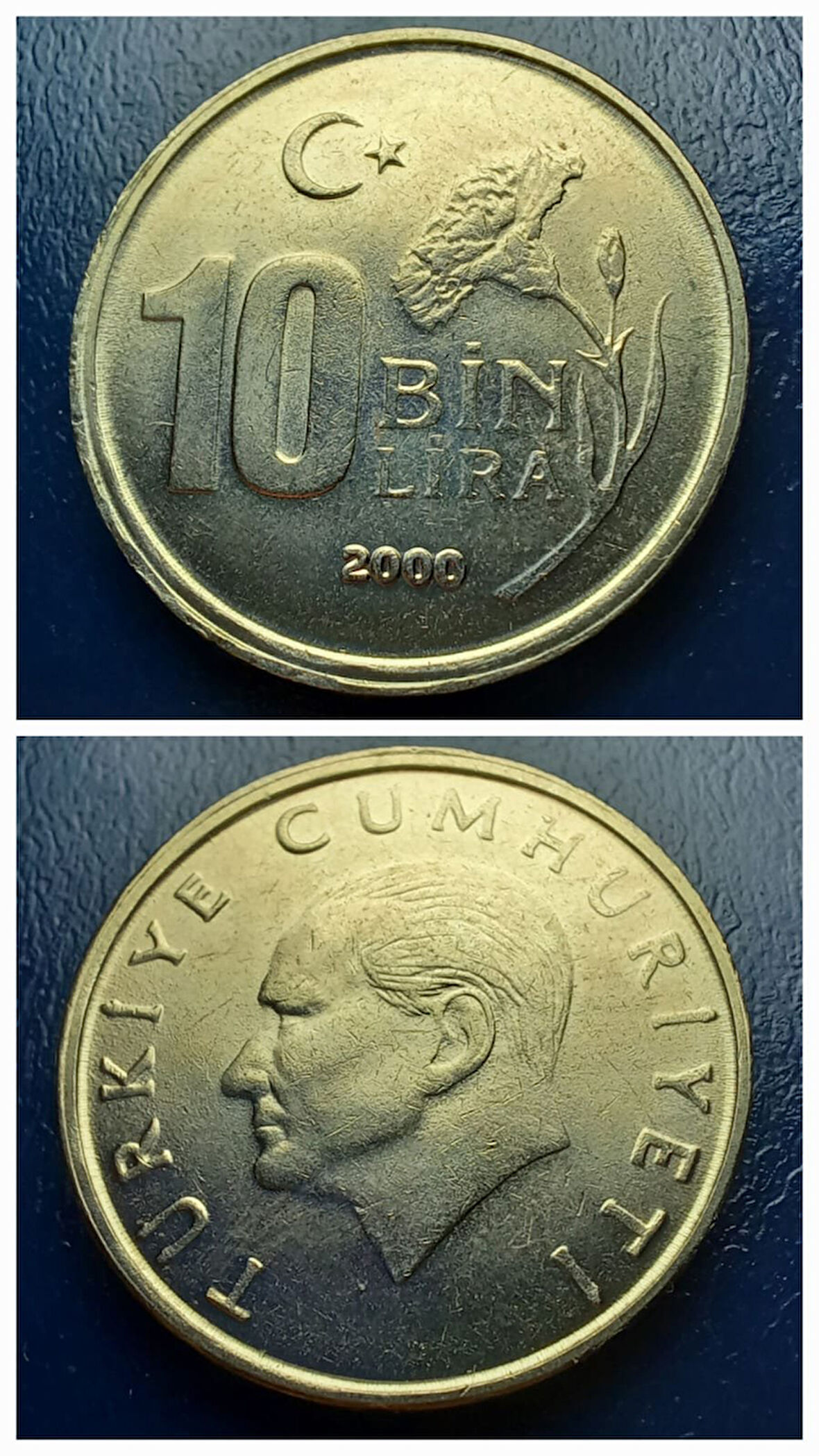 Escoines Koleksiyon 3996368014ac59e2c8 10.000 Lira 2000 ÇİL Eski Madeni Para