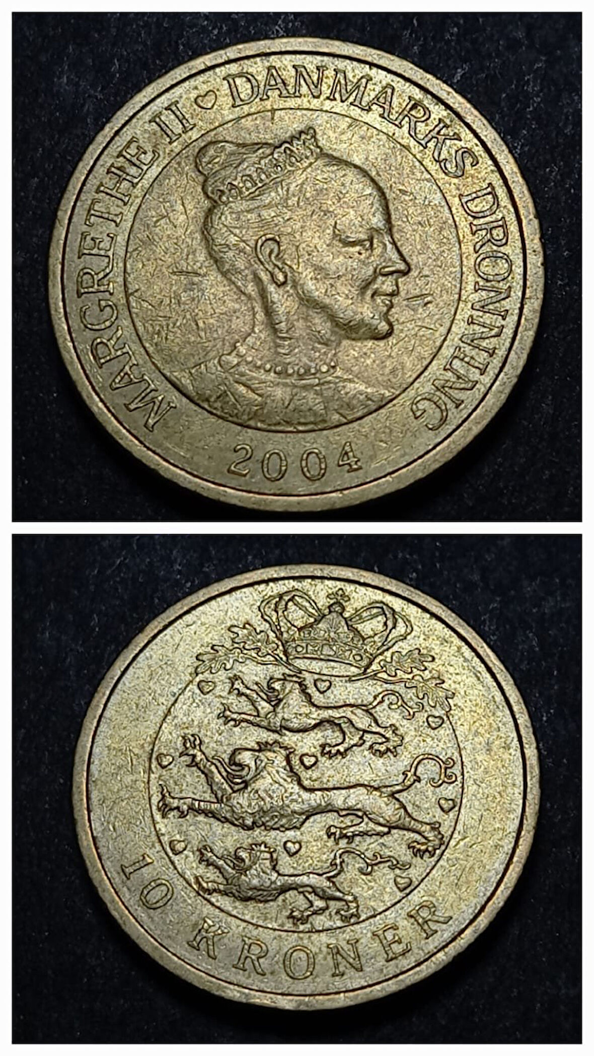Escoines Koleksiyon 3996368016bdf8a3b3 2004 Danimarka 10 Kroner ÇÇT+ eski yabancı madeni para