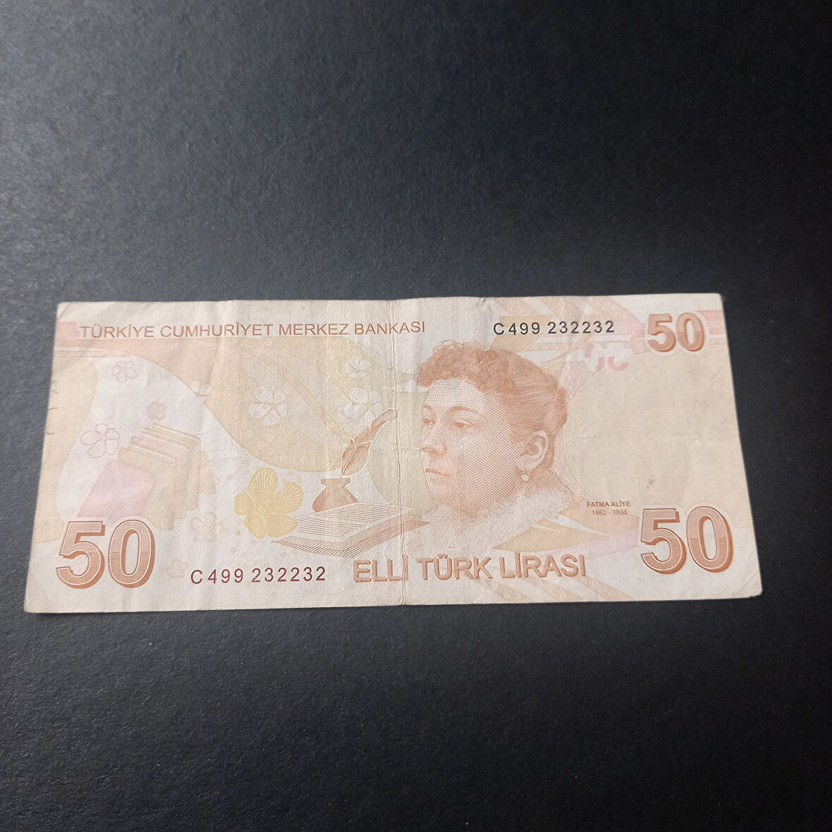 Escoines Koleksiyon 39963680c0f3c8658a 9.Emisyon 50Türk Lirası Güzel Numara C499 232232