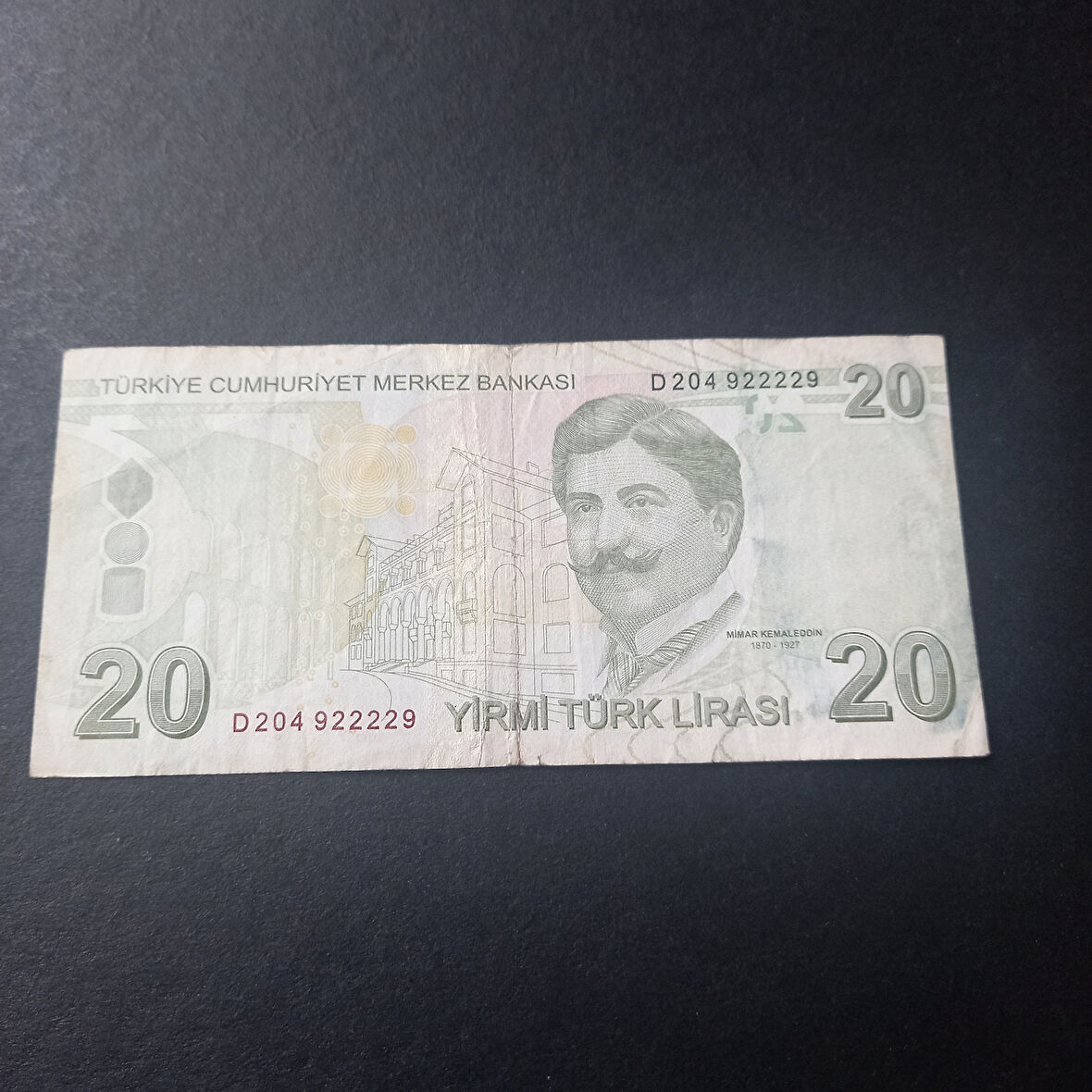 Escoines Koleksiyon 39963680c0f3f66b88 9.Emisyon 20Türk Lirası Güzel Numara D204 922229