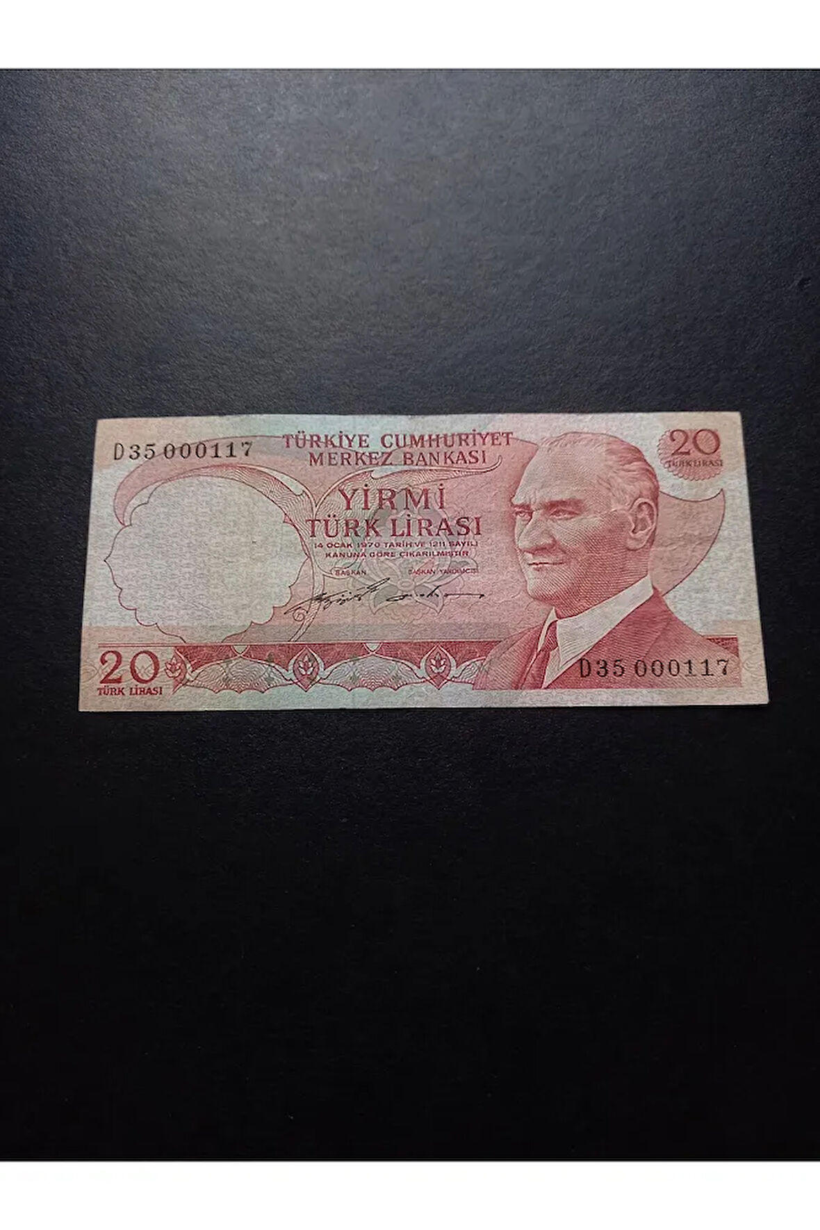 Escoines Koleksiyon 39963680e70b0a6689 6.emisyon 20Türk Lirası 000117 Ççt Eski Kağıt Para