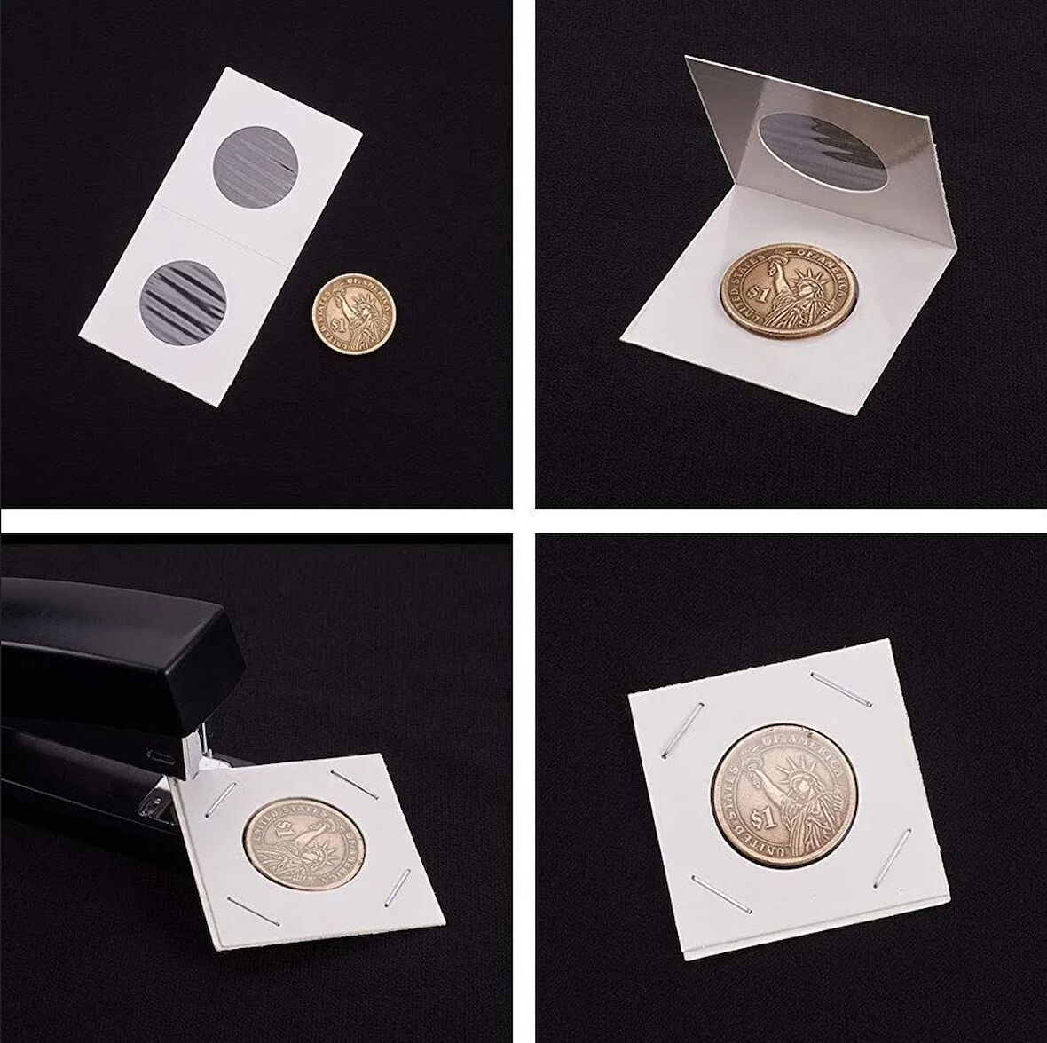 Escoines Koleksiyon 3996368437fb263a59 Yapışkansız Karton Kapama 37,5 mm Madeni 5 ADET Para Kapaması