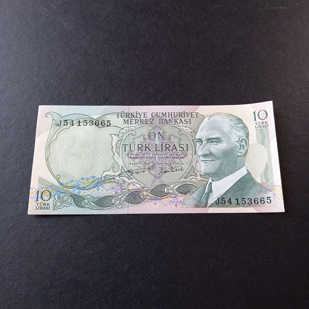 Escoines Koleksiyon 39963684ee8f64b5eb 6.Emisyon 2.Tertip 10 Türk Lirası J 54 Serisi ÇİL Kağıt Para