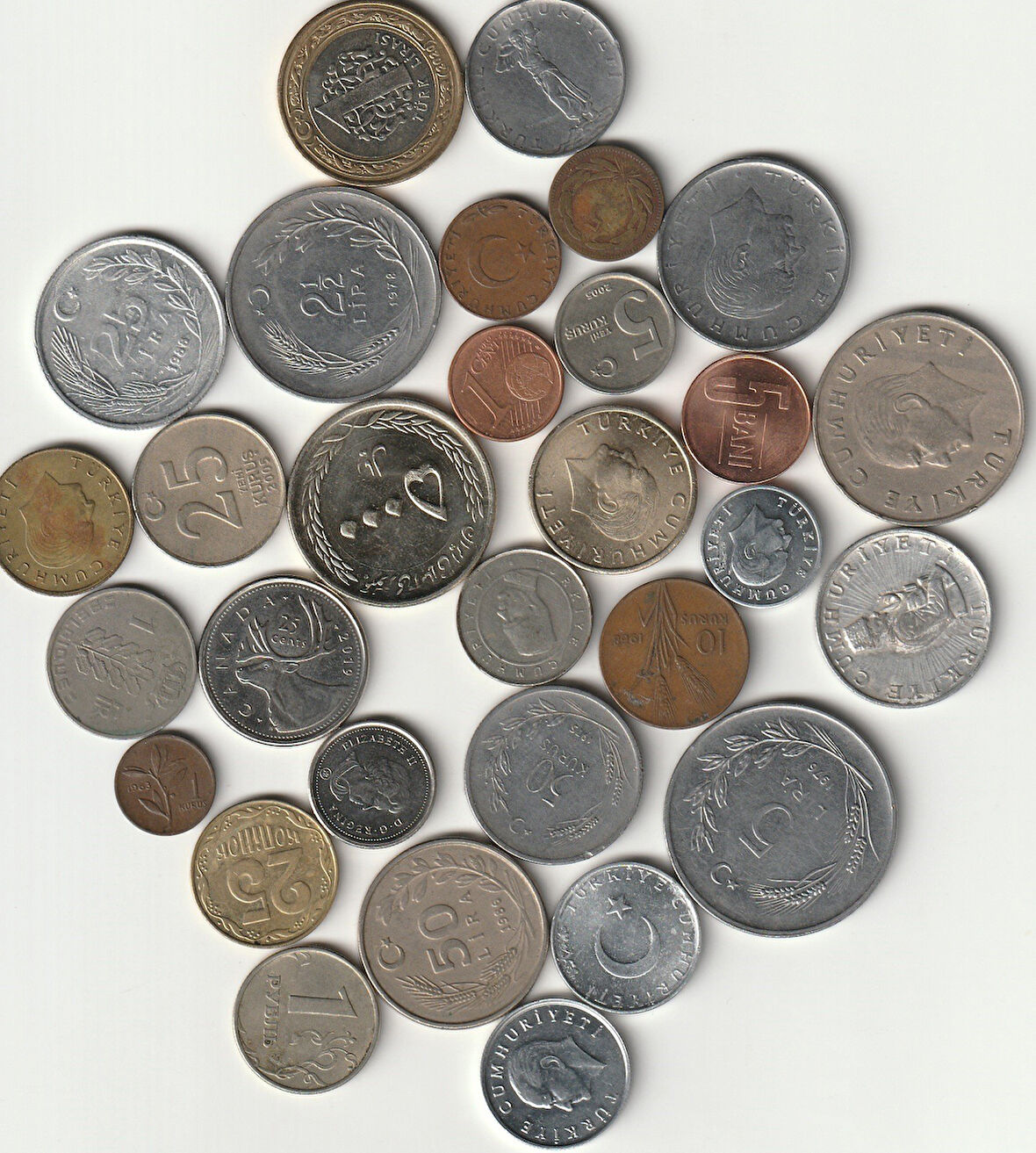 Escoines Koleksiyon 39963687339f1050c7 30Adet Madeni Koleksiyon BaşlangıçSeti Yerli/Yabancı Para