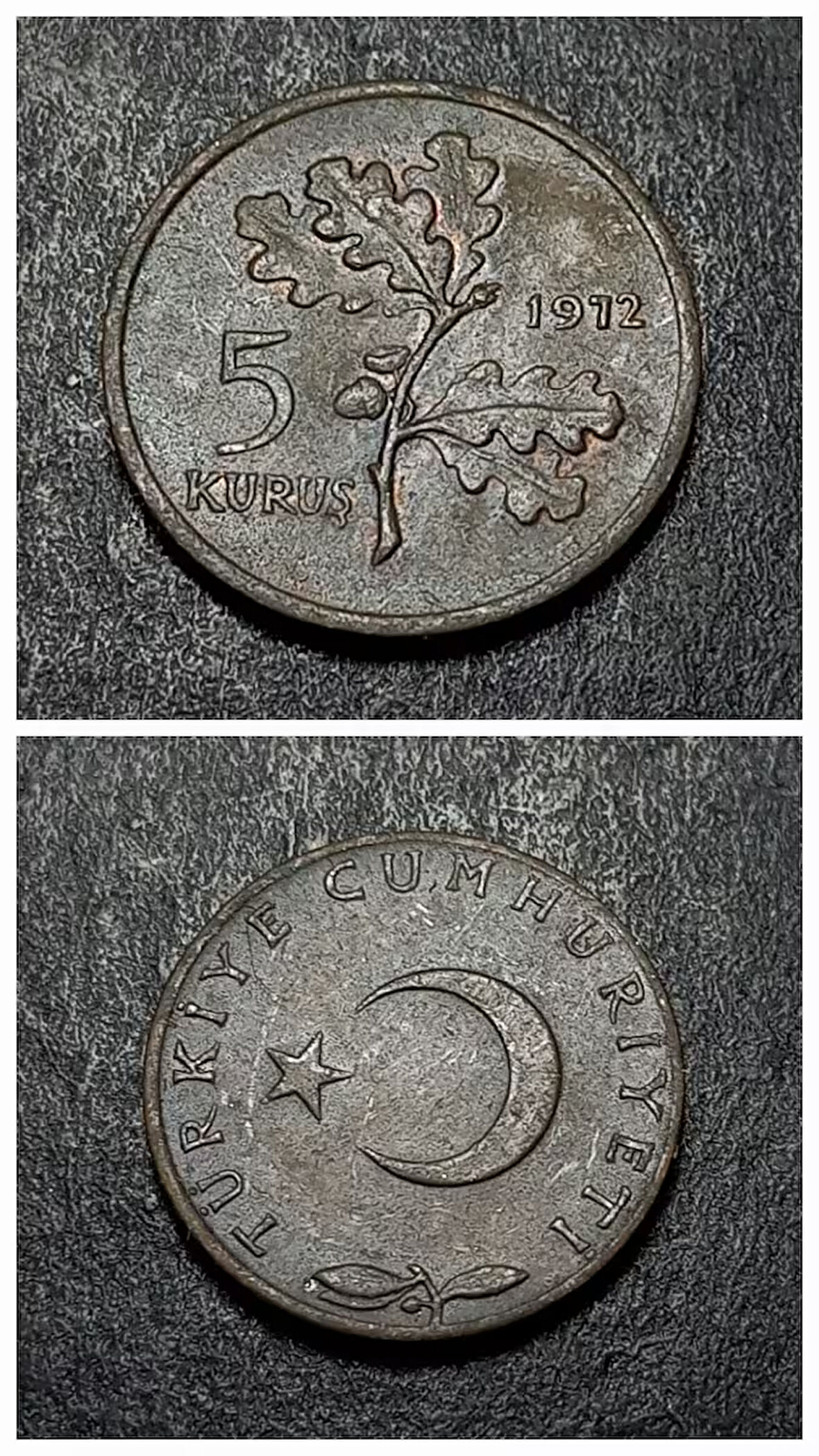 Escoines 399636873422b4da79 1972 Bronz 5Kuruş Para