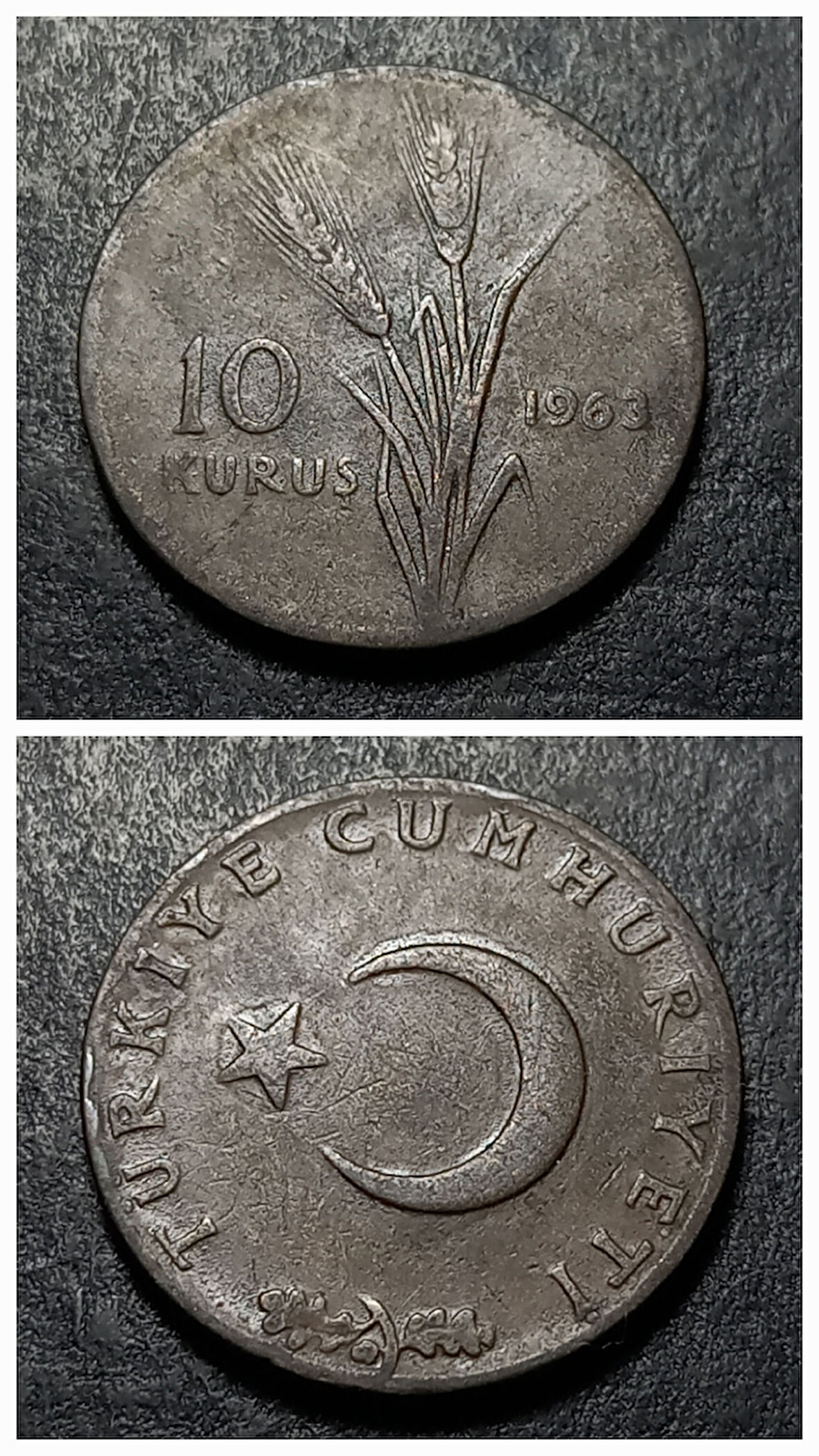 Escoines 39963687345f5e8a2f 1963 10 Kuruş temiz %95 Bakır Para