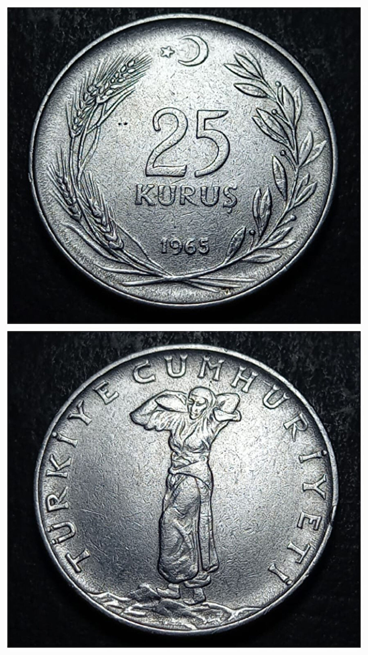 Escoines Koleksiyon 39963687afd9890e70 1965 Akmonital 25Kuruş Eski Madeni Para