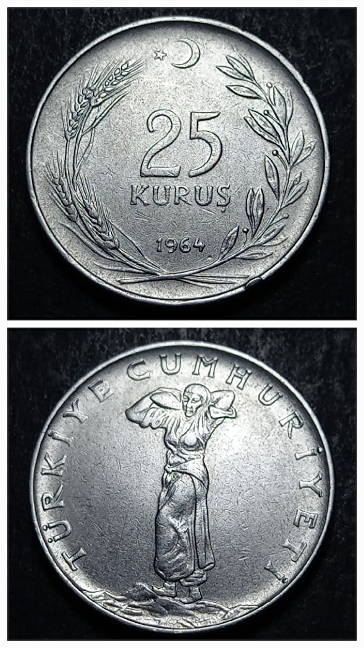 Escoines Koleksiyon 39963687afda069a53 1964 Akmonital 25Kuruş Eski Madeni Para
