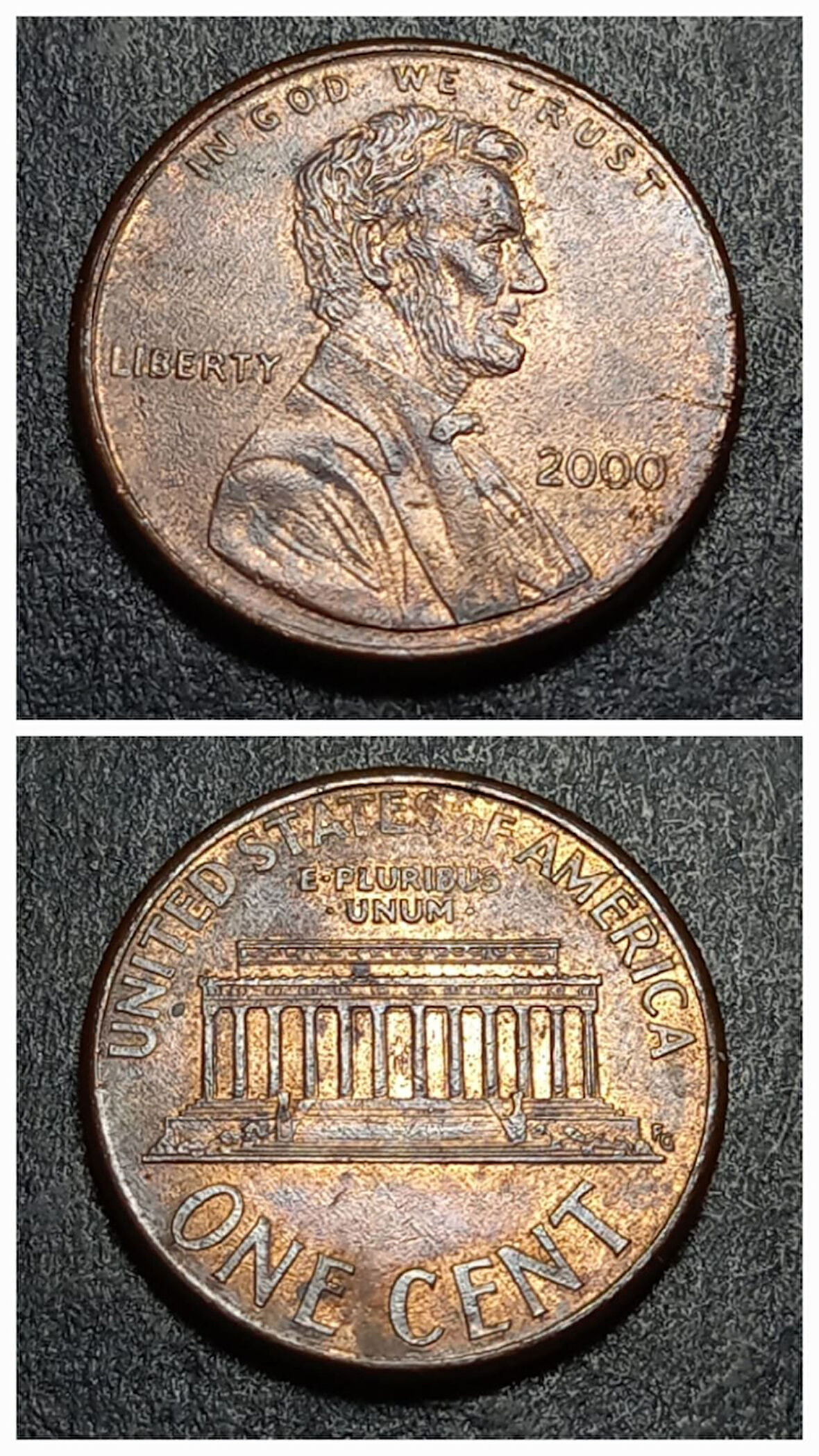Escoines Koleksiyon 39963687b211155ce1 Abraham Lincoln 2000 ABD one Cent ÇT Para