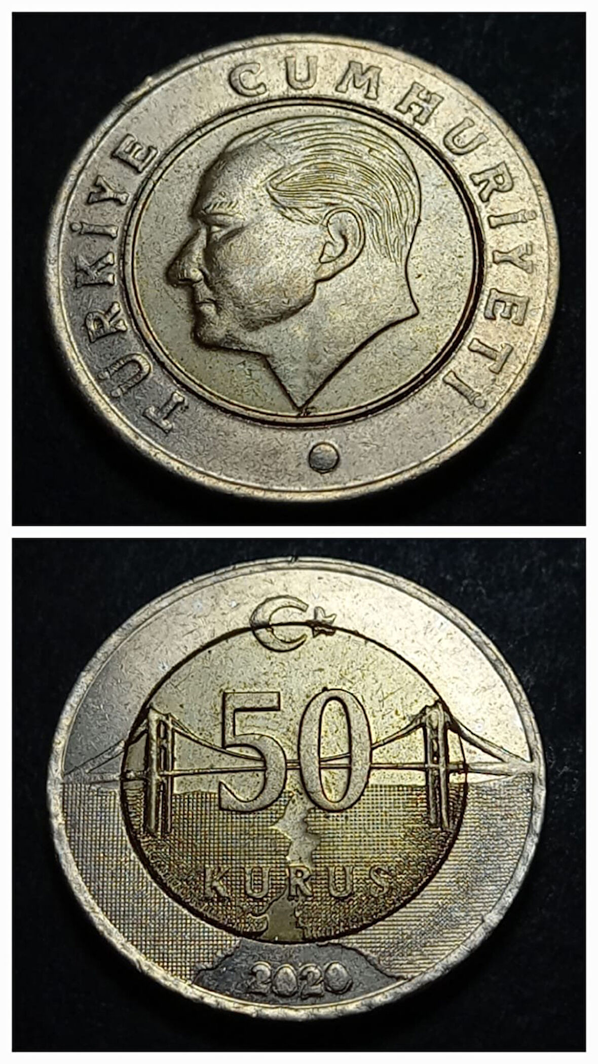 Escoines Koleksiyon 3996368800d0e34f0e 2020 Çapaklı 50Kuruş ççt+ eski madeni para