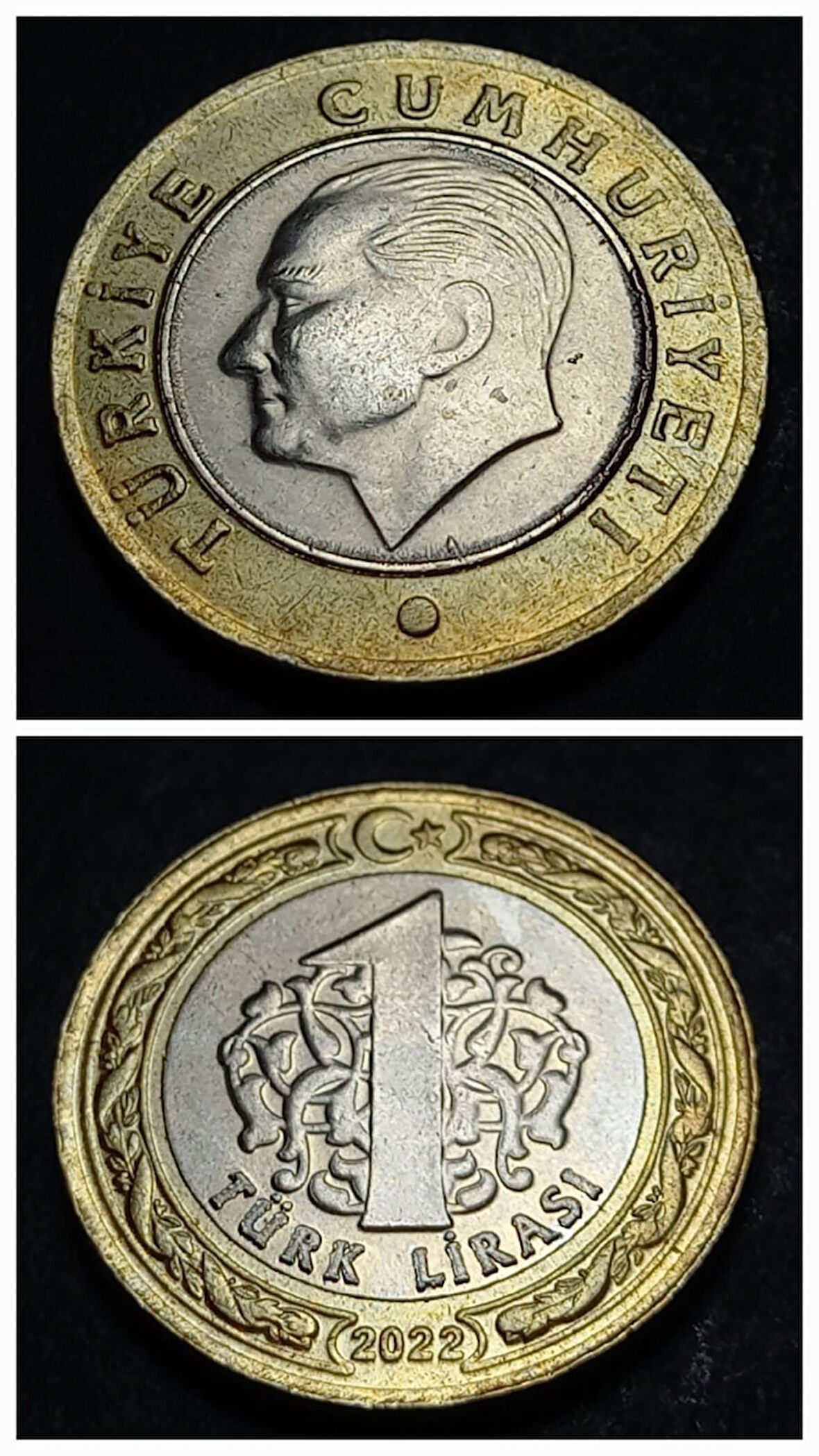 Escoines Koleksiyon 3996368800d9e66c12 2022 Yazı/tura capaklı 1tl ÇİL eski madeni para