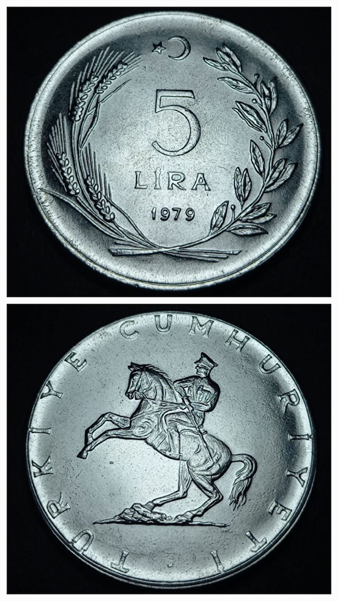 Escoines 39963688983e5025c3 1979 Akmonital 5 Lira PROOF Para