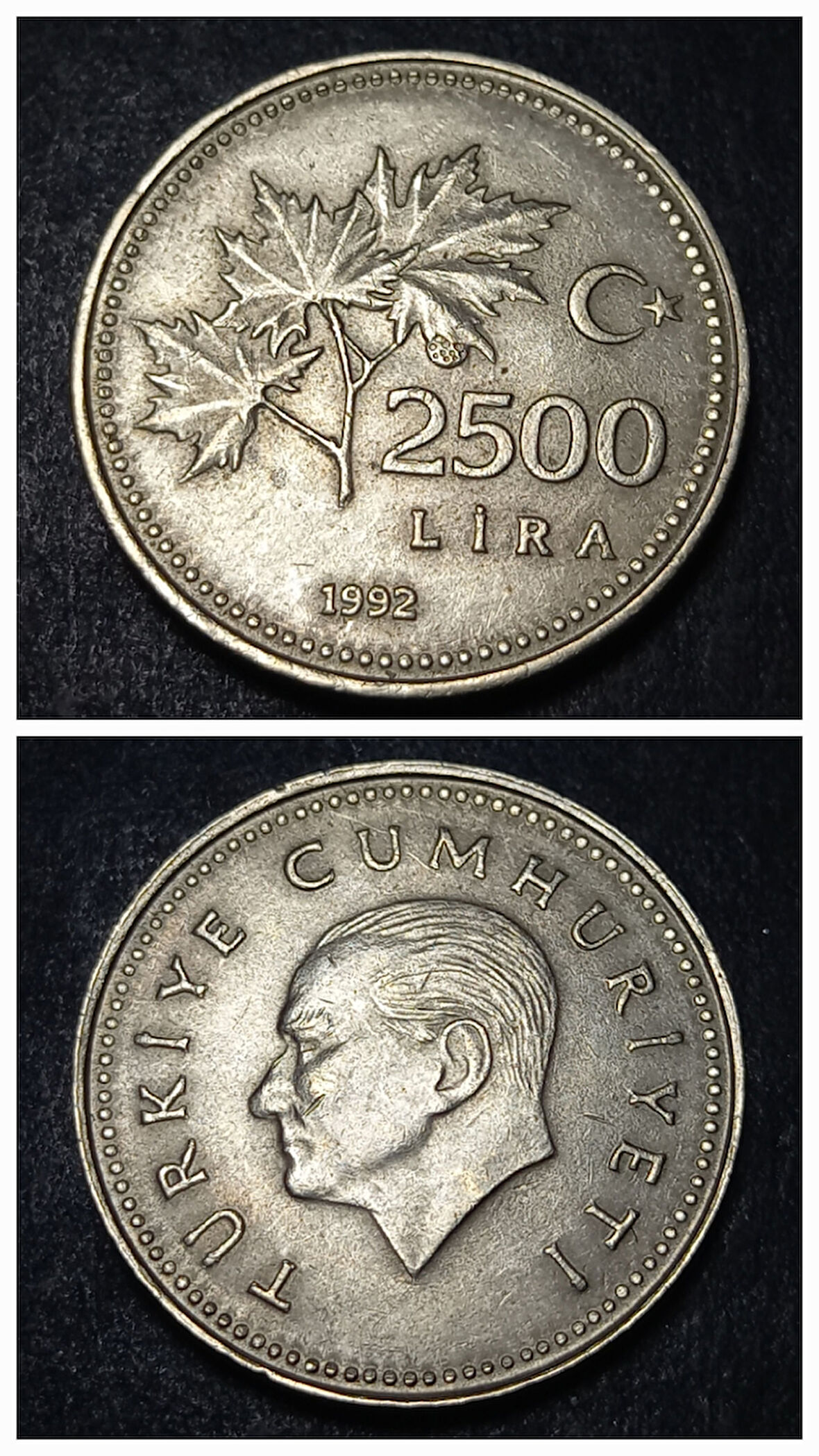 Escoines 39963689903939b646 1992 2500LİRA çt+ para