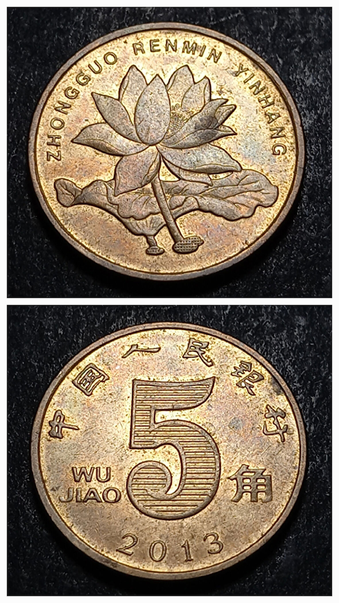 Escoines Koleksiyon 3996368dda5a98809d 2013 Çin 5 Jiao ÇA/ÇİL eski yabancı madeni para