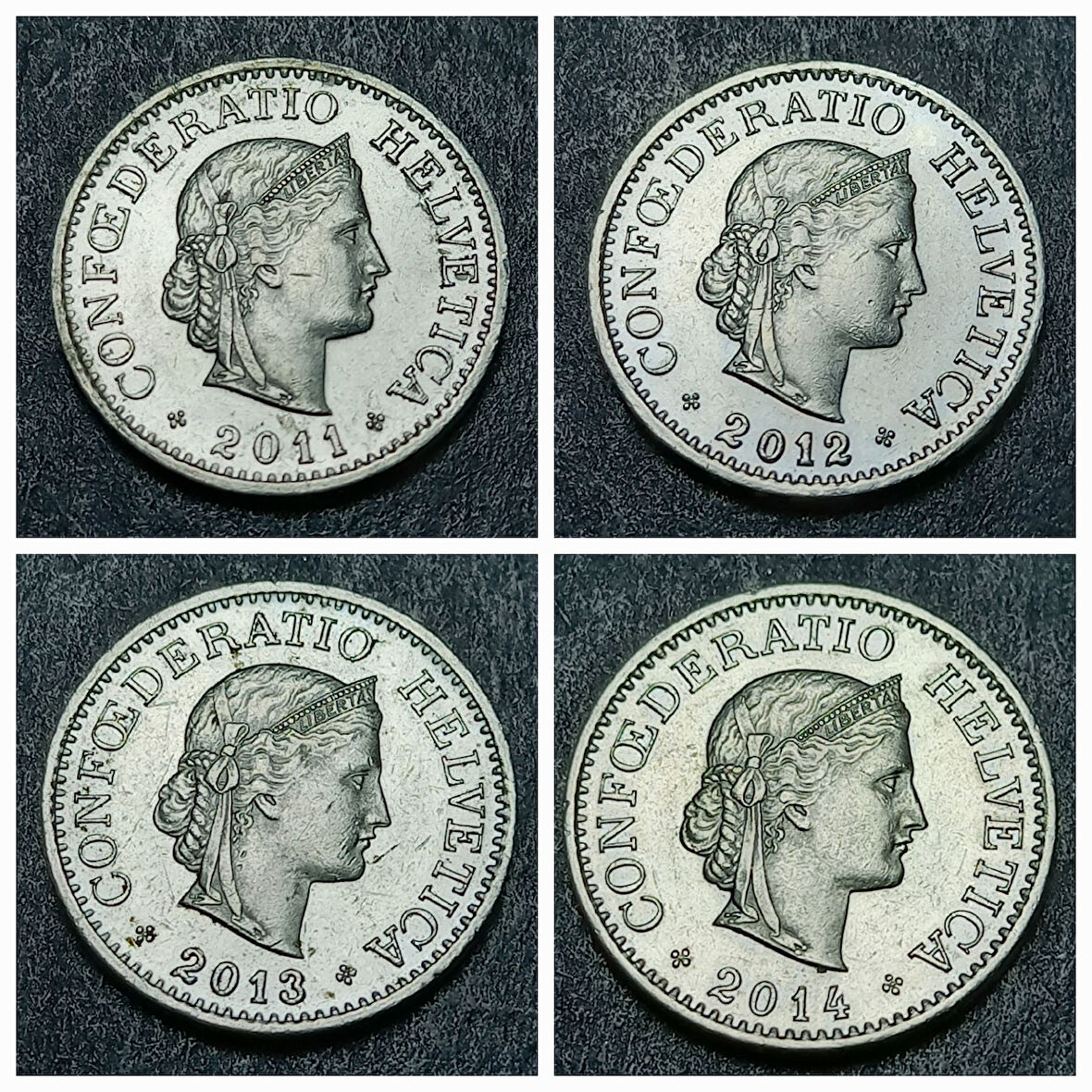 Escoines 3996368de3c817b43e 2011/2012/2013/2014 İsviçre 10Rappen B ÇA/ÇİL Para