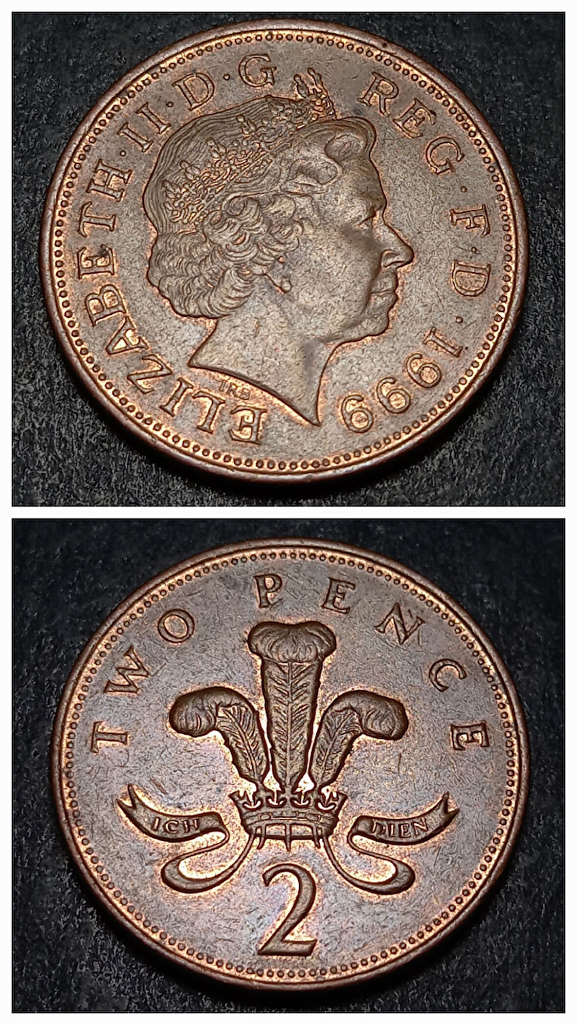 Escoines Koleksiyon 3996368f418bfac6f6 1999 two pence ççt+ eski yabancı madeni para