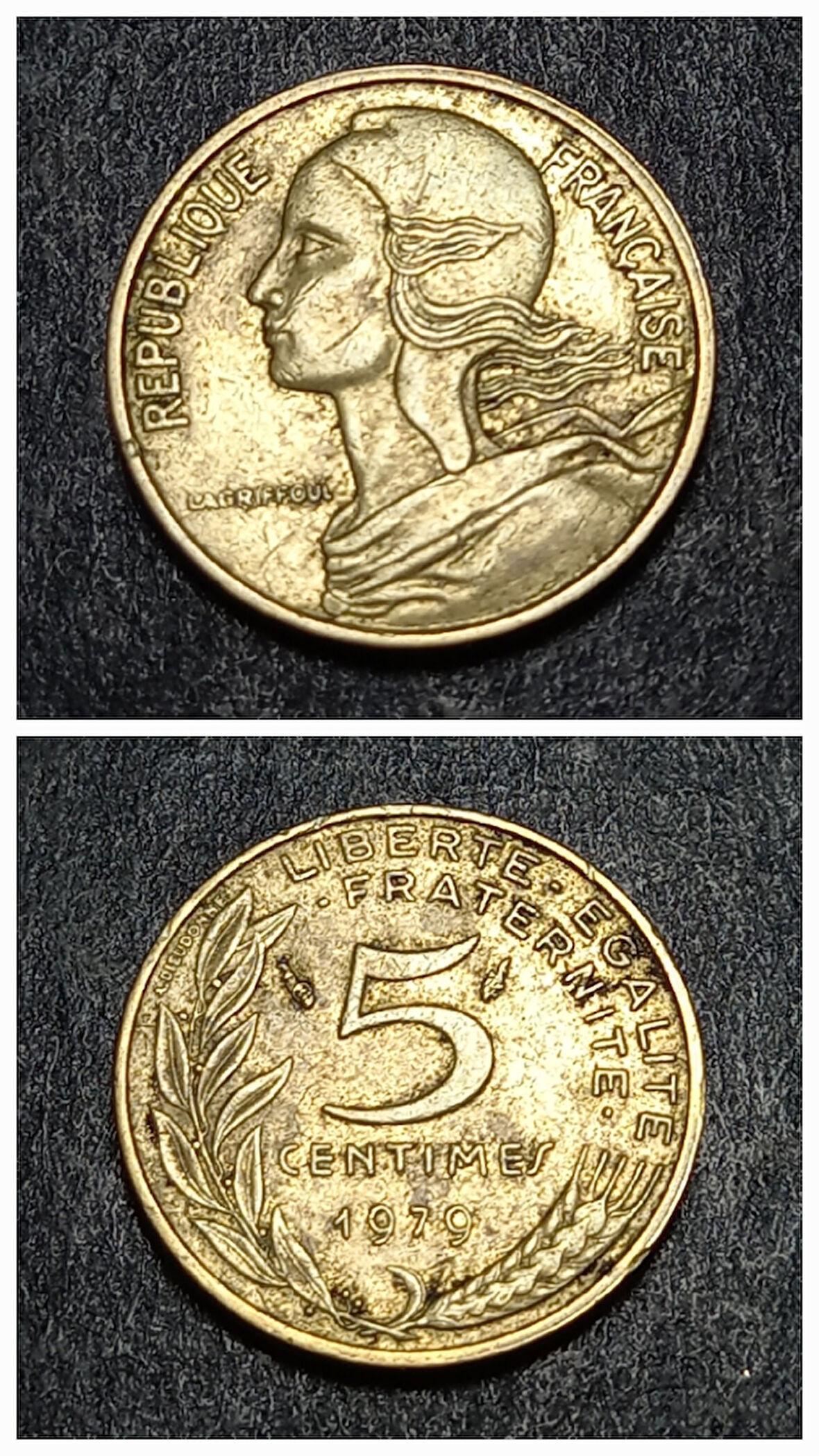 Escoines Koleksiyon 3996368f41ad537375 1979 fransa 5 centimes çt eski yabancı madeni para