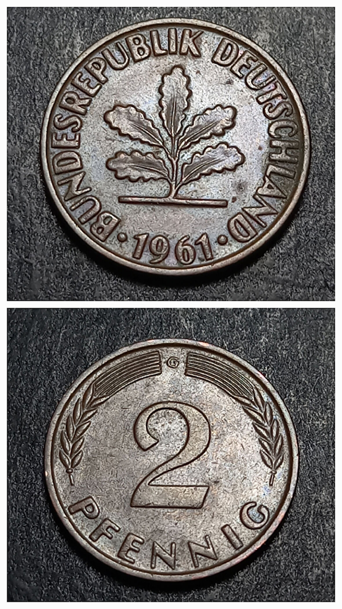 Escoines Koleksiyon 3996368f41c5c7cfe4 1961 almanya 2 pfennig çil eski madeni para