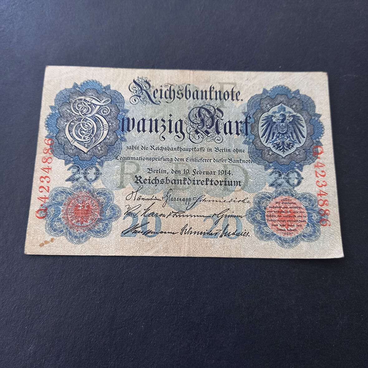 Escoines 3996368f55d79d7d7a 1914 Almanya Berlin O.423 serisi 20 Mark ÇT+