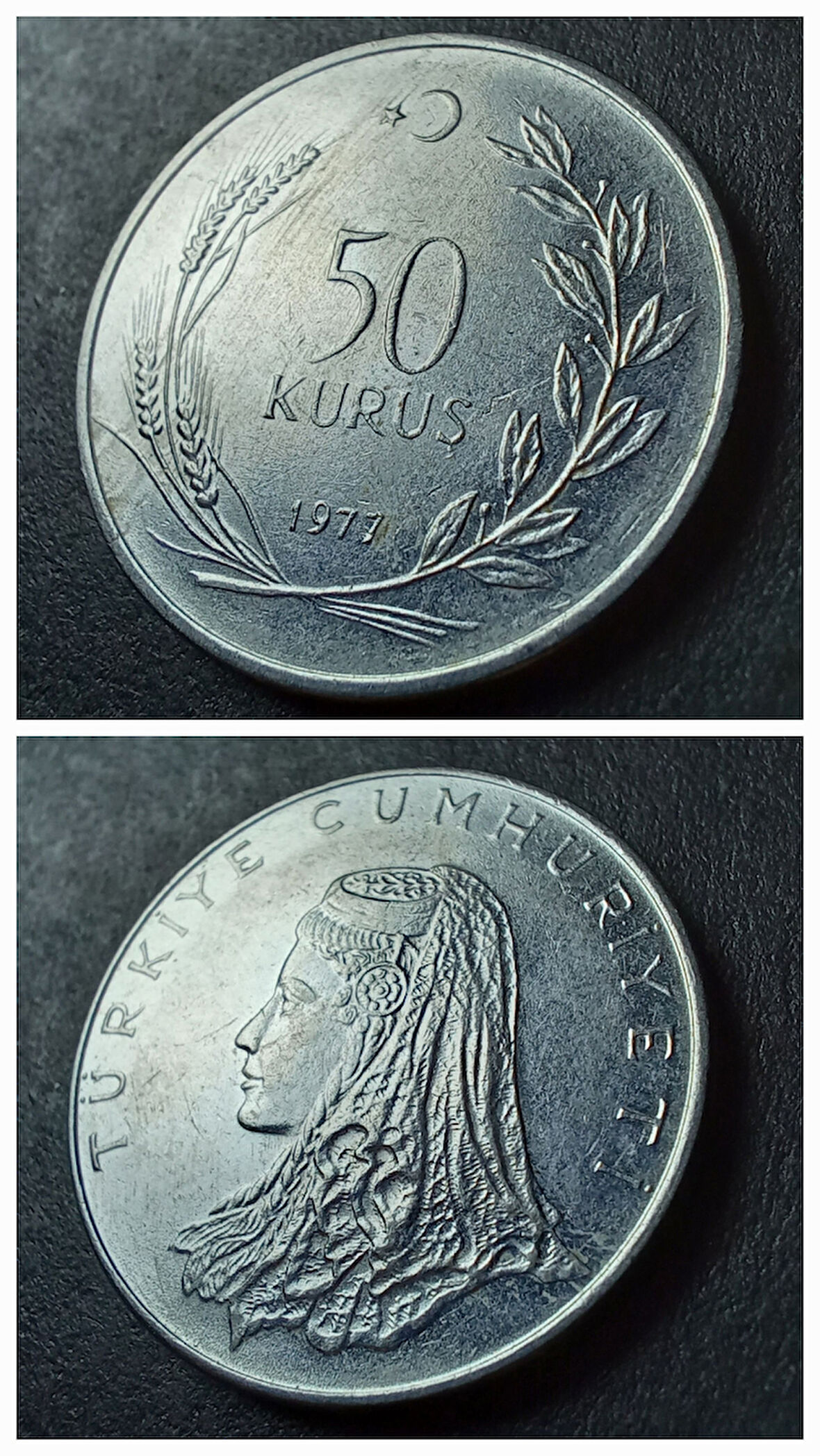 Escoines Koleksiyon 3996368f5633ebfa67 1977 Akmonital 50 Kuruş ÇA/ÇİL eski madeni para