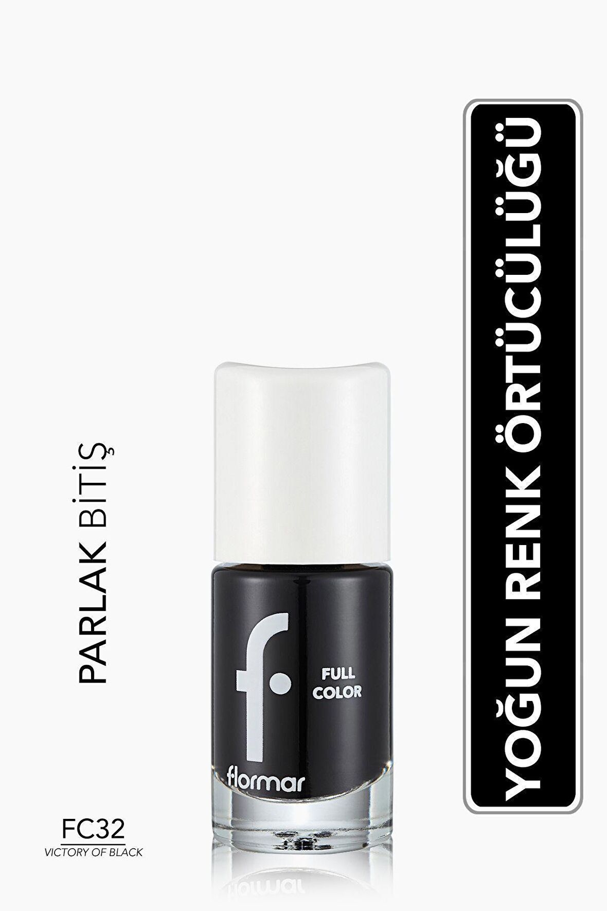 Flormar Yoğun Pigmentli Parlak Oje- Full Color Nail Enamel- Fc32 Vıctory Of Black -8690604313228