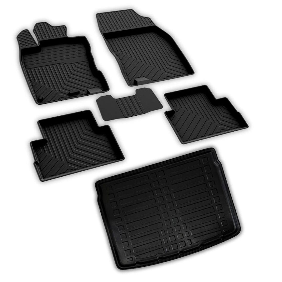 Nissan Qashqai Techna-Platin-Edition Ferrous 4D Paspas ve Üst 3D Bagaj Havuzu 2014 ve Üstü