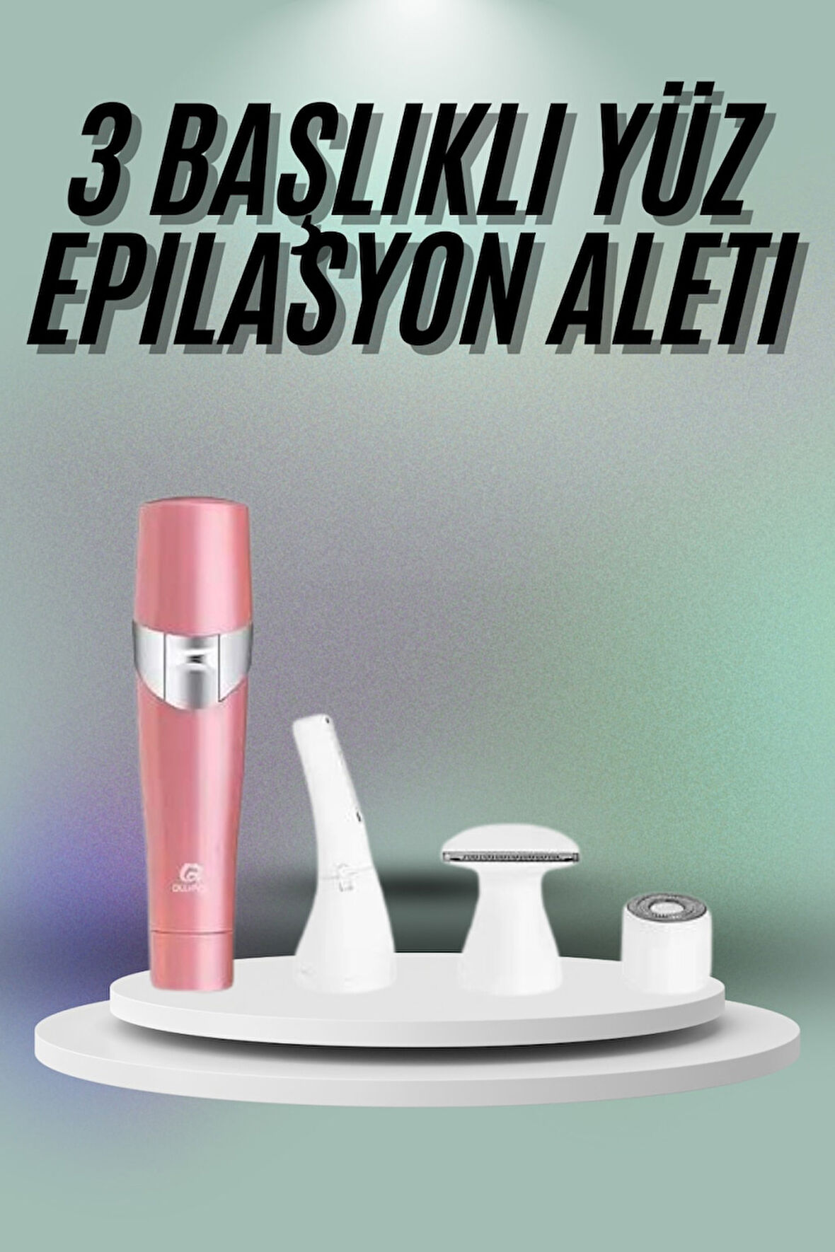 Kaş ve Vücut İçin Pratik 3 Başlıklı Epilasyon Aleti