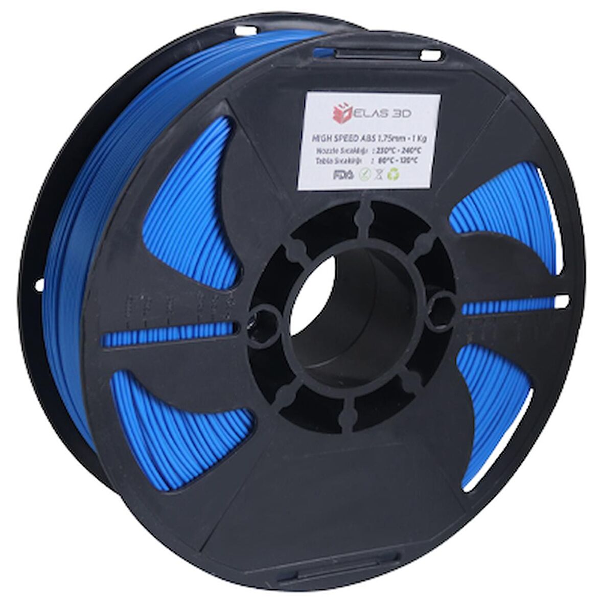 Elas Hyper ABS Filament Mavi 1.75 MM 1Kg Standart