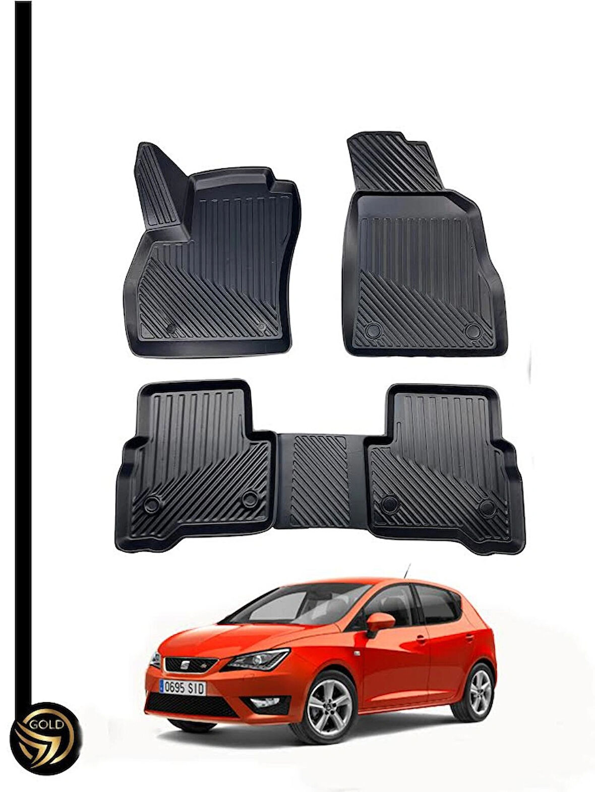 Seat İbiza 2018+ İle Birebir Uyumlu 3D Oto Paspas Ruins