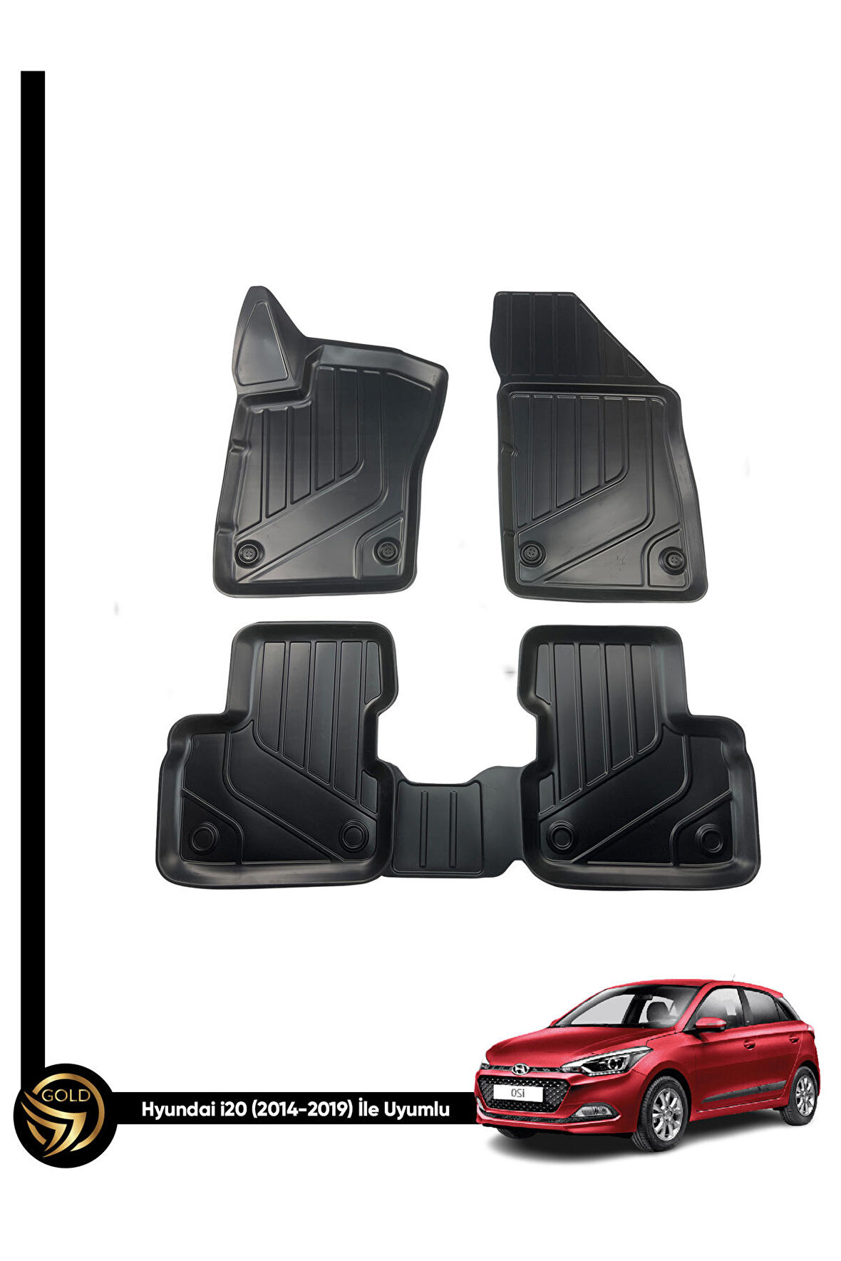 Hyundai i20 2014-2019 İle Birebir Uyumlu 3D Oto Paspas Ruins