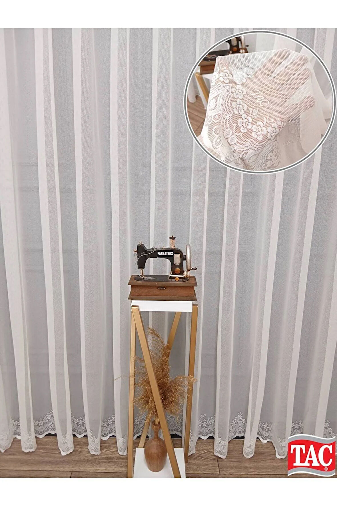 Farbateks Dikim Cemre Sade Düz Örme Krem Renkli Ütü Istemez 3kat Pileli Tül Perde