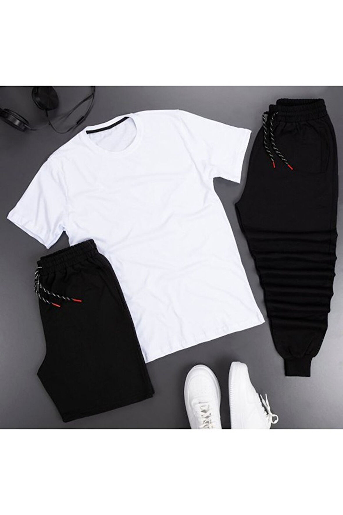 Uyguntarz 3'lü Unisex Spor Eşofman Takımı Kombini