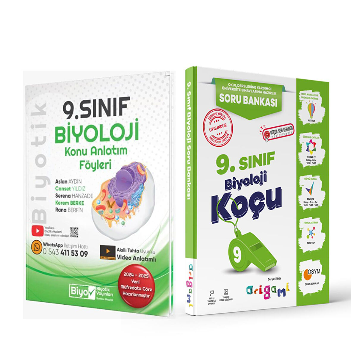 Biyotik 9. Sınıf Biyoloji Konu Anlatım Föyü ve Tammat Soru Bankası Seti 2 Kitap