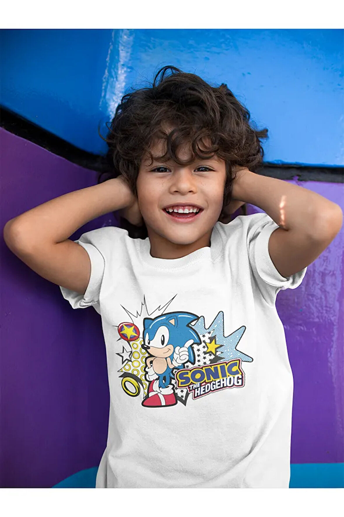 Sonic The Hedgehog Baskılı Unisex Çizgi Film Çocuk Tişört (1-12 YAŞ)