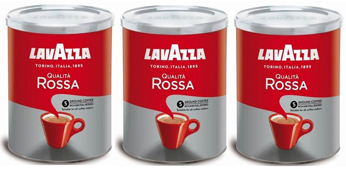 Qualità Rossa Filtre Kahve Teneke Kutu (250gr) x3