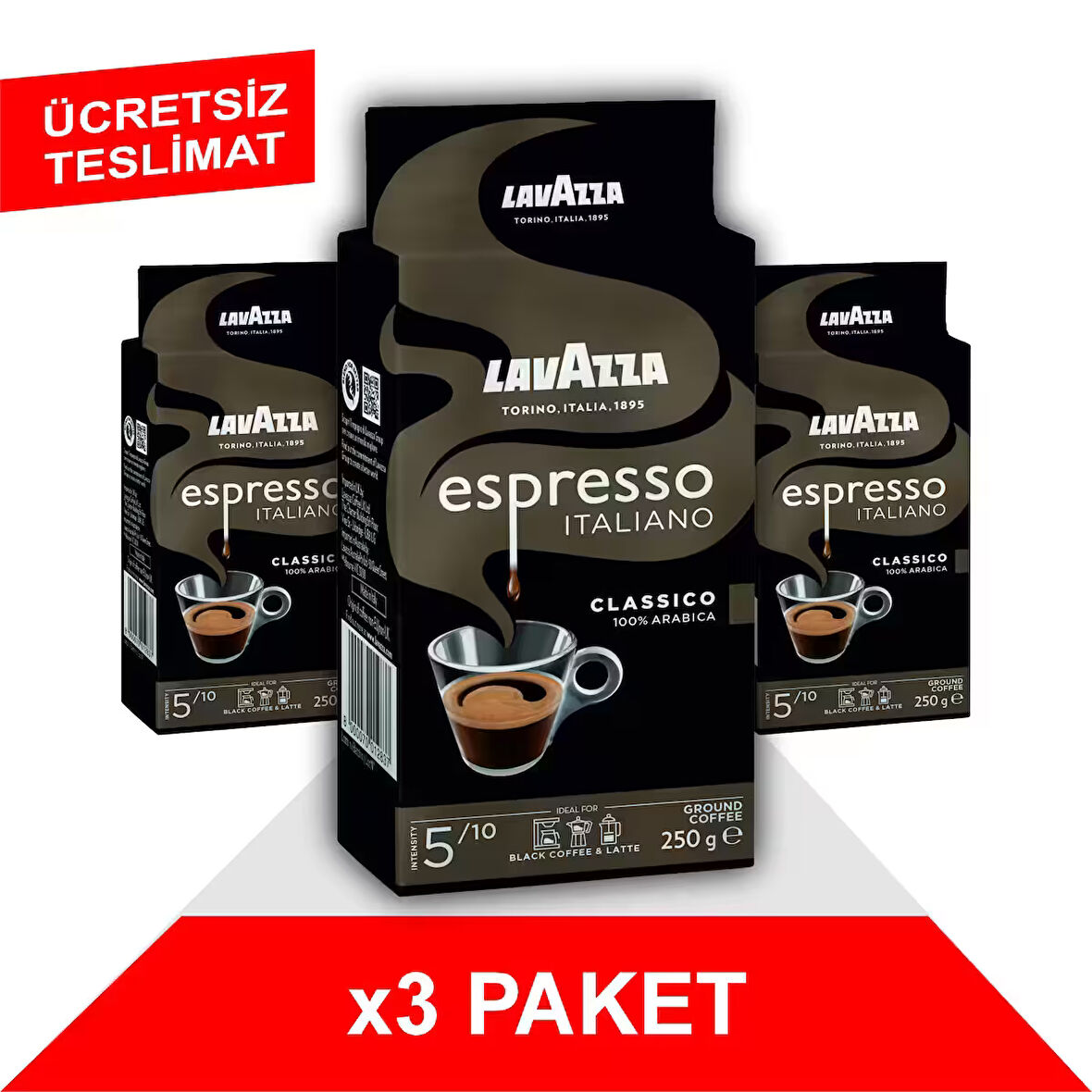 Espresso Classico Italiano Filtre Kahve (250gr) x3
