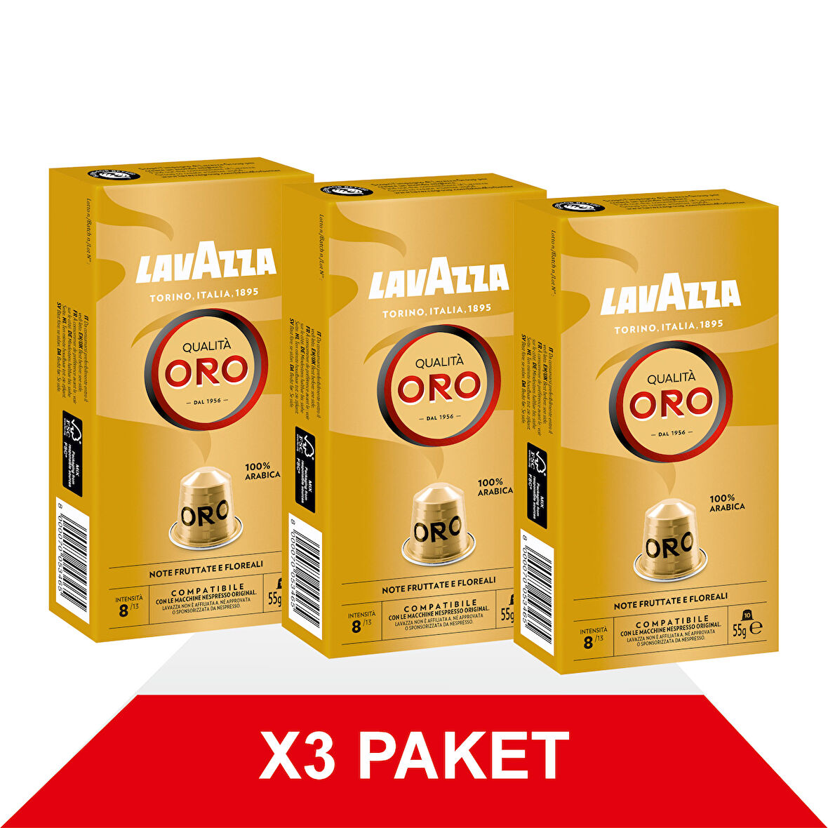 Qualità Oro 55gr Nespresso® Uyumlu Alüminyum Kapsül x3