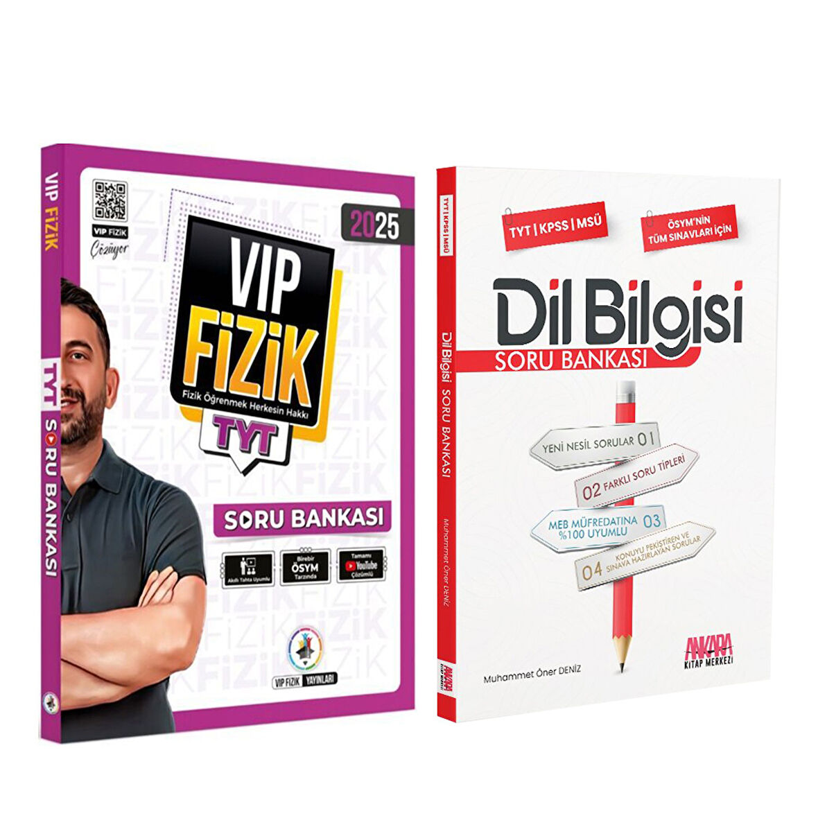 KR Akademi TYT Vip Fizik ve AKM Dil Bilgisi Soru Bankası Seti 2 Kitap