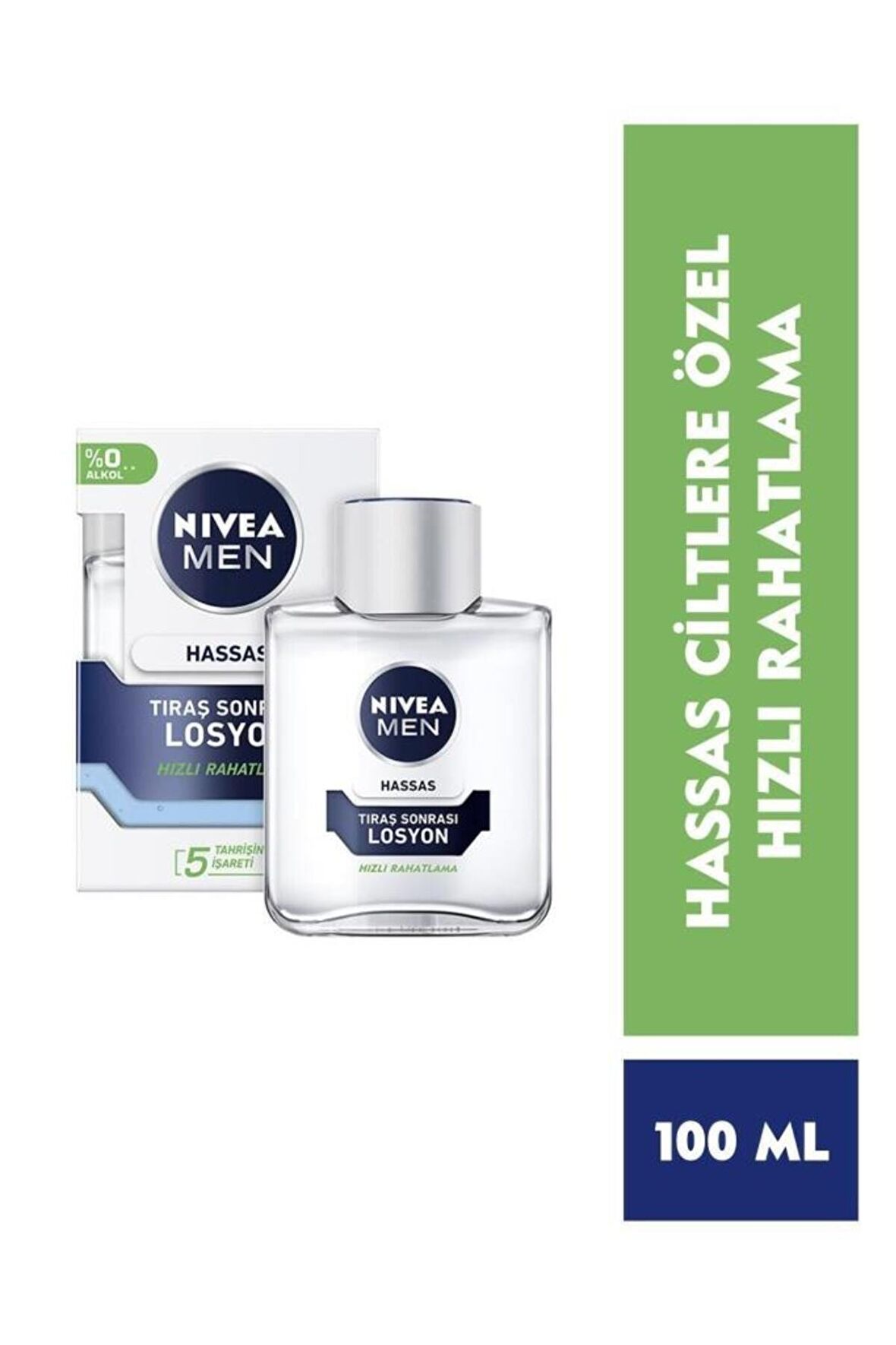 Nivea Süper Men Hassas Tıraş Sonrası Losyon 100 ml, Hassas Ciltler Alkolsüz