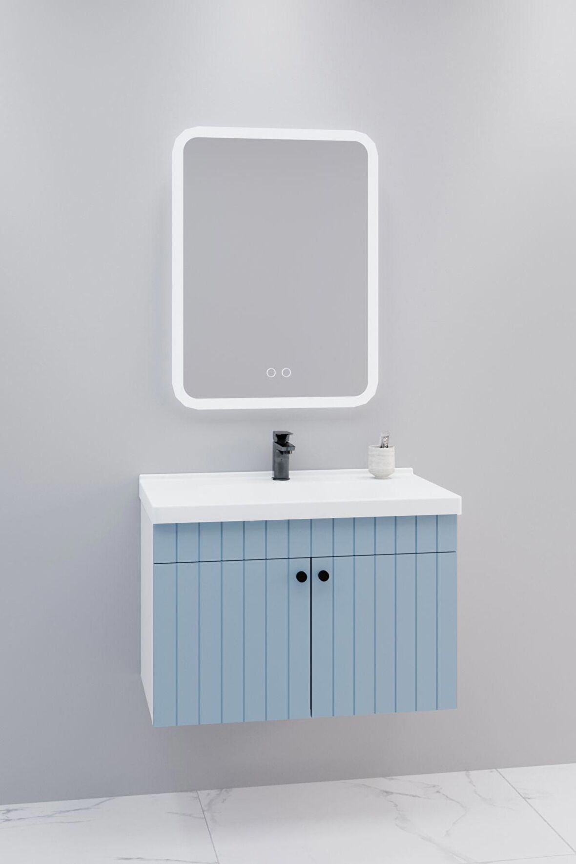 Avien 80 Cm Banyo Dolabı Cmr Led Aynalı - Boy Dolap Hariç