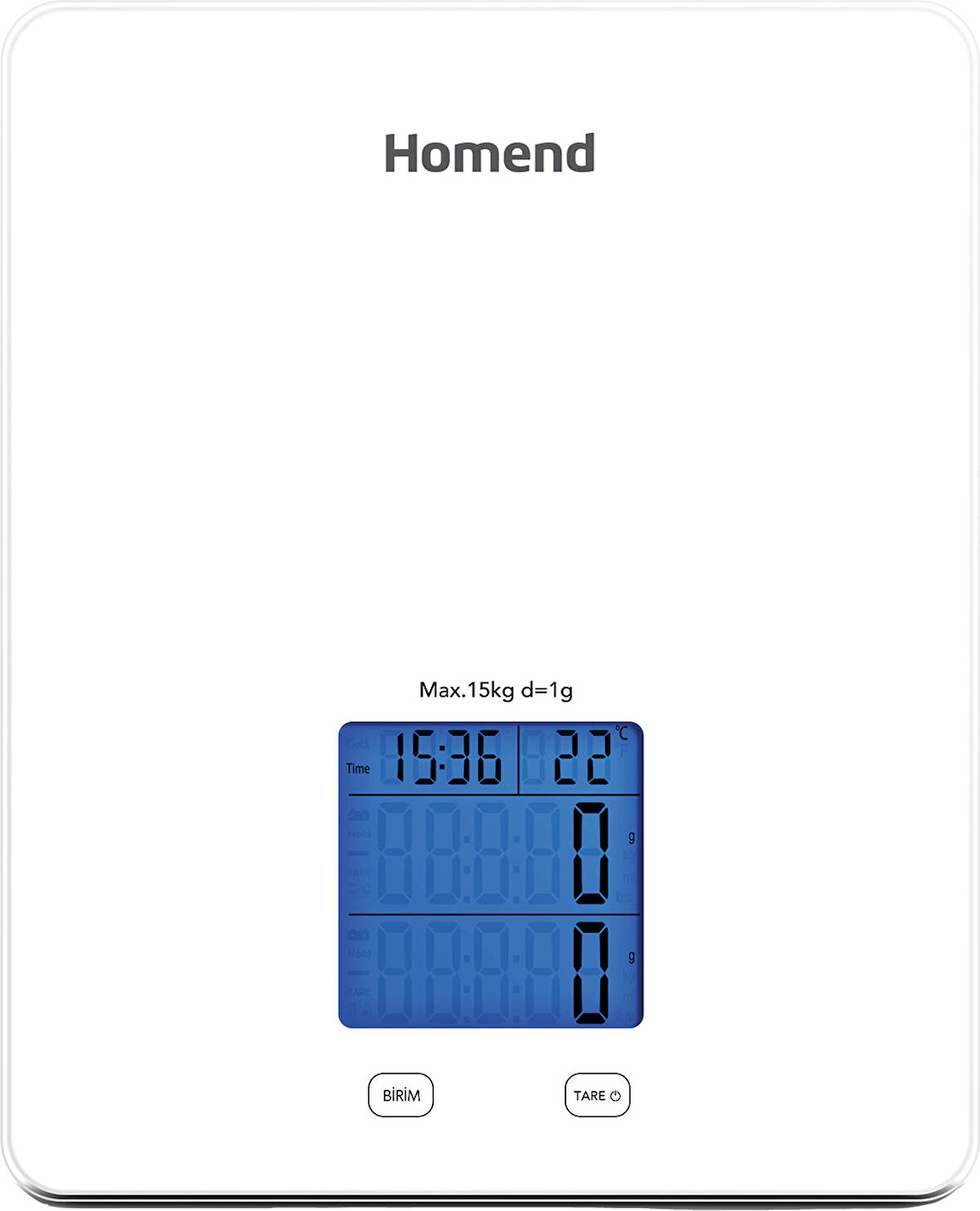 Homend Gramatic 3907H Mutfak Tartısı Beyaz