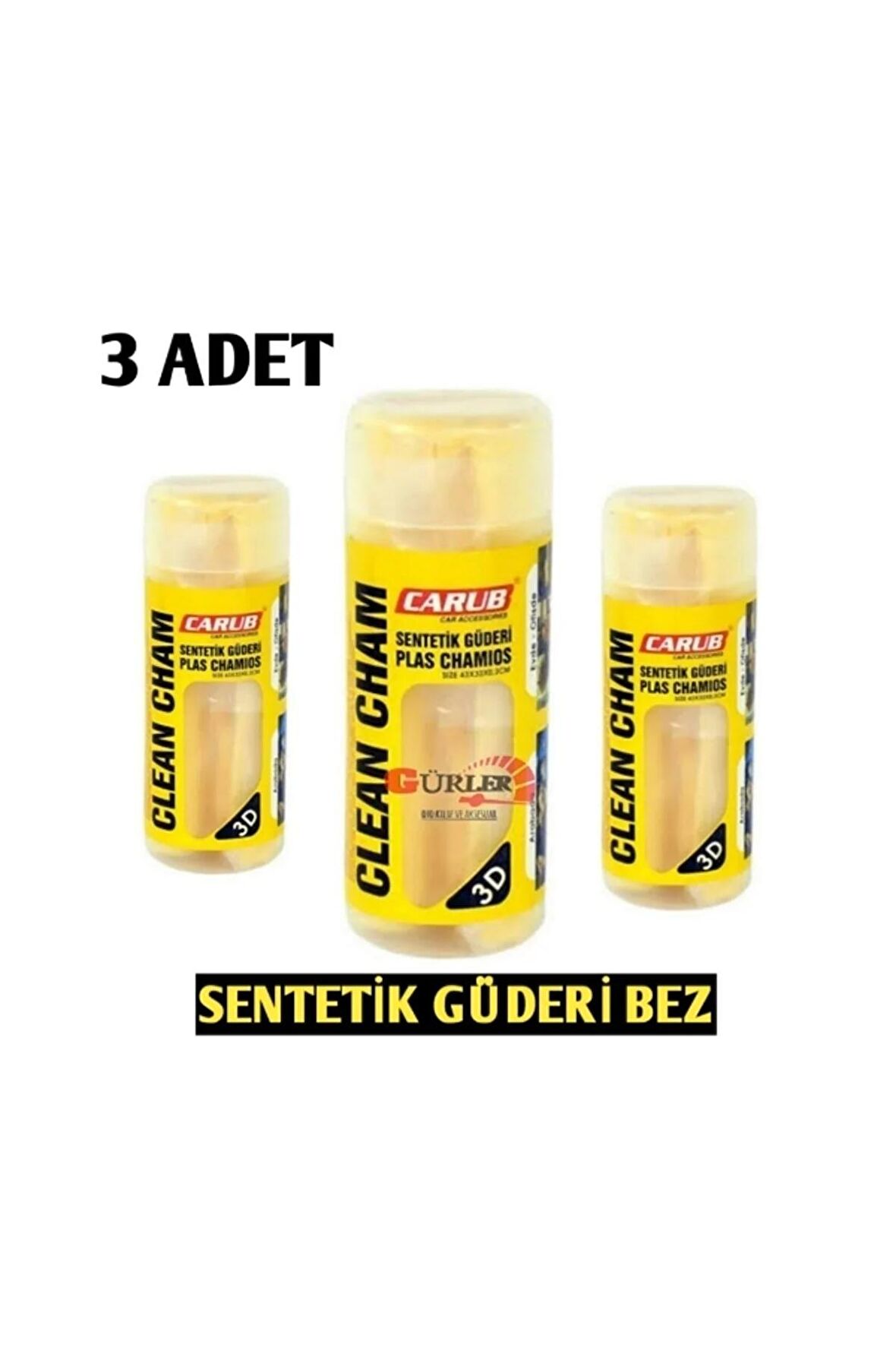 3 Adet Mikrofiber Sentetik Güderi Cam Bezi Lüx Genel Temizlik Bezi A+ Kalite